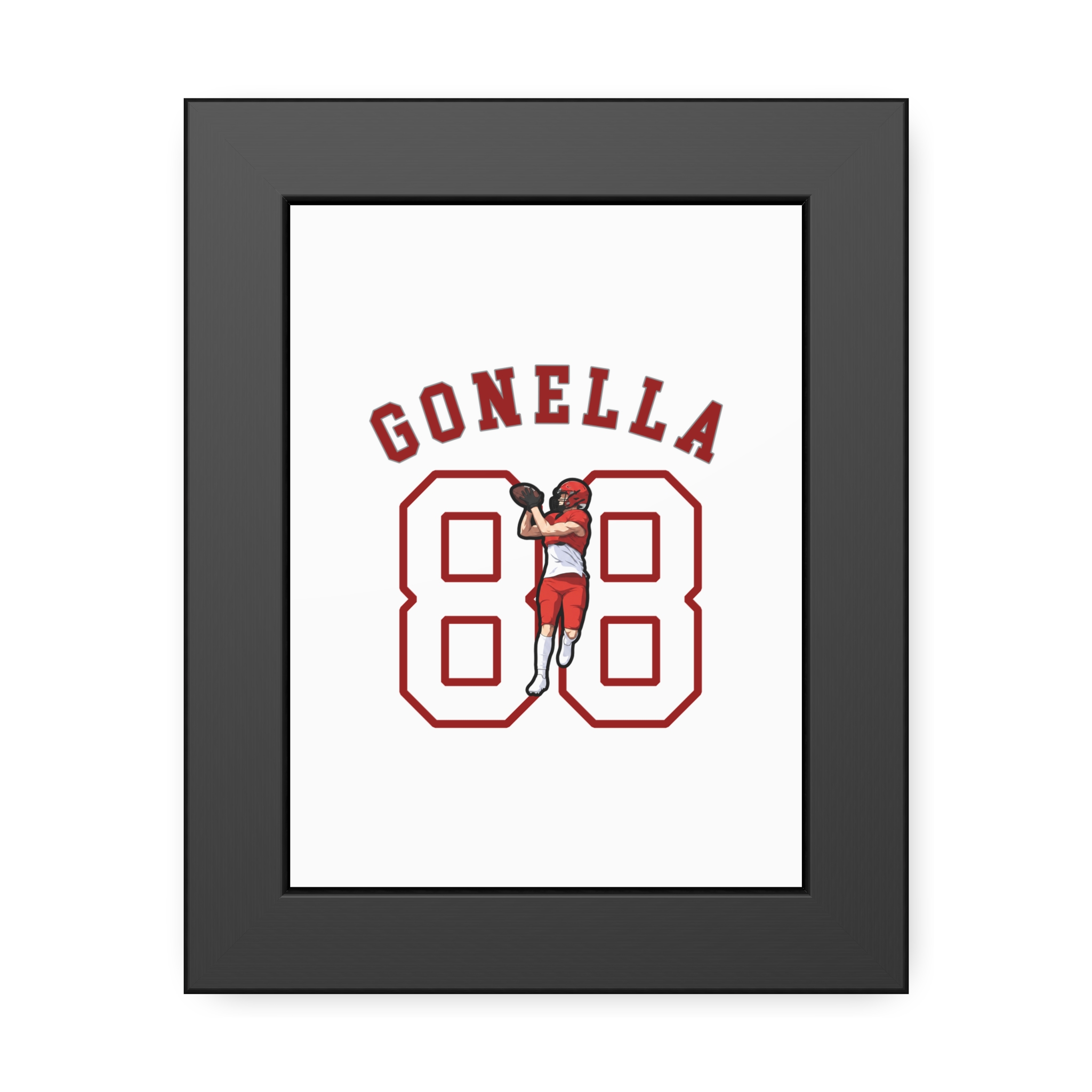 Framed Poster — character_shirsey_arch in Black