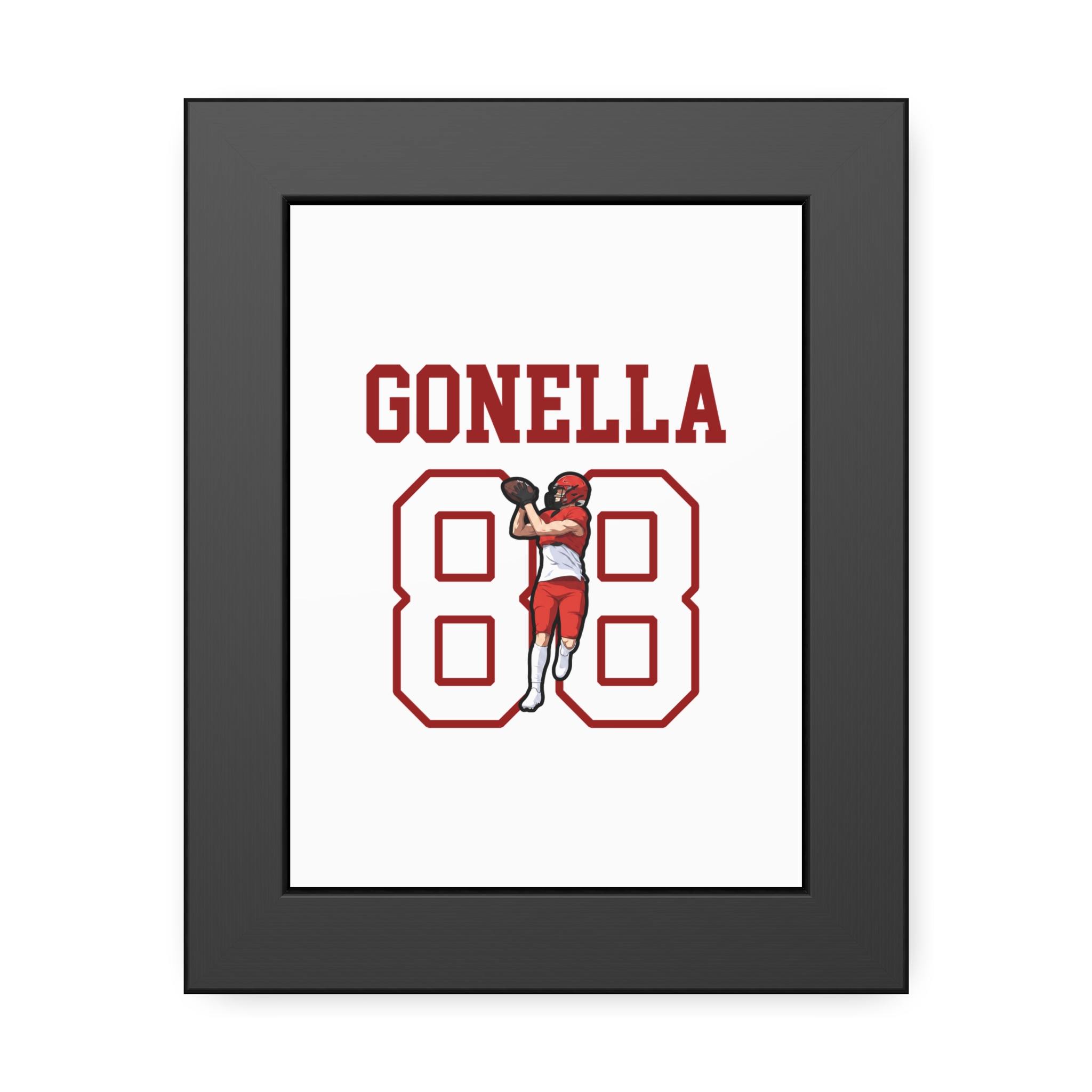 Framed Poster — character_shirsey in Black