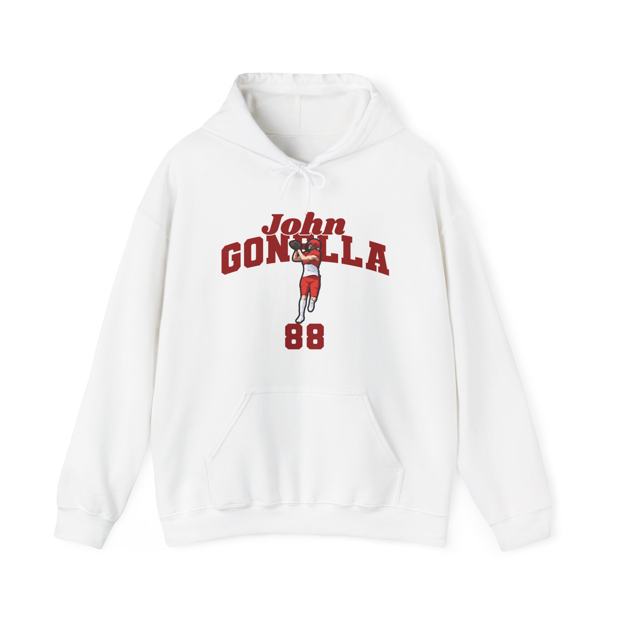 Hoodie — character_signature_arch in White