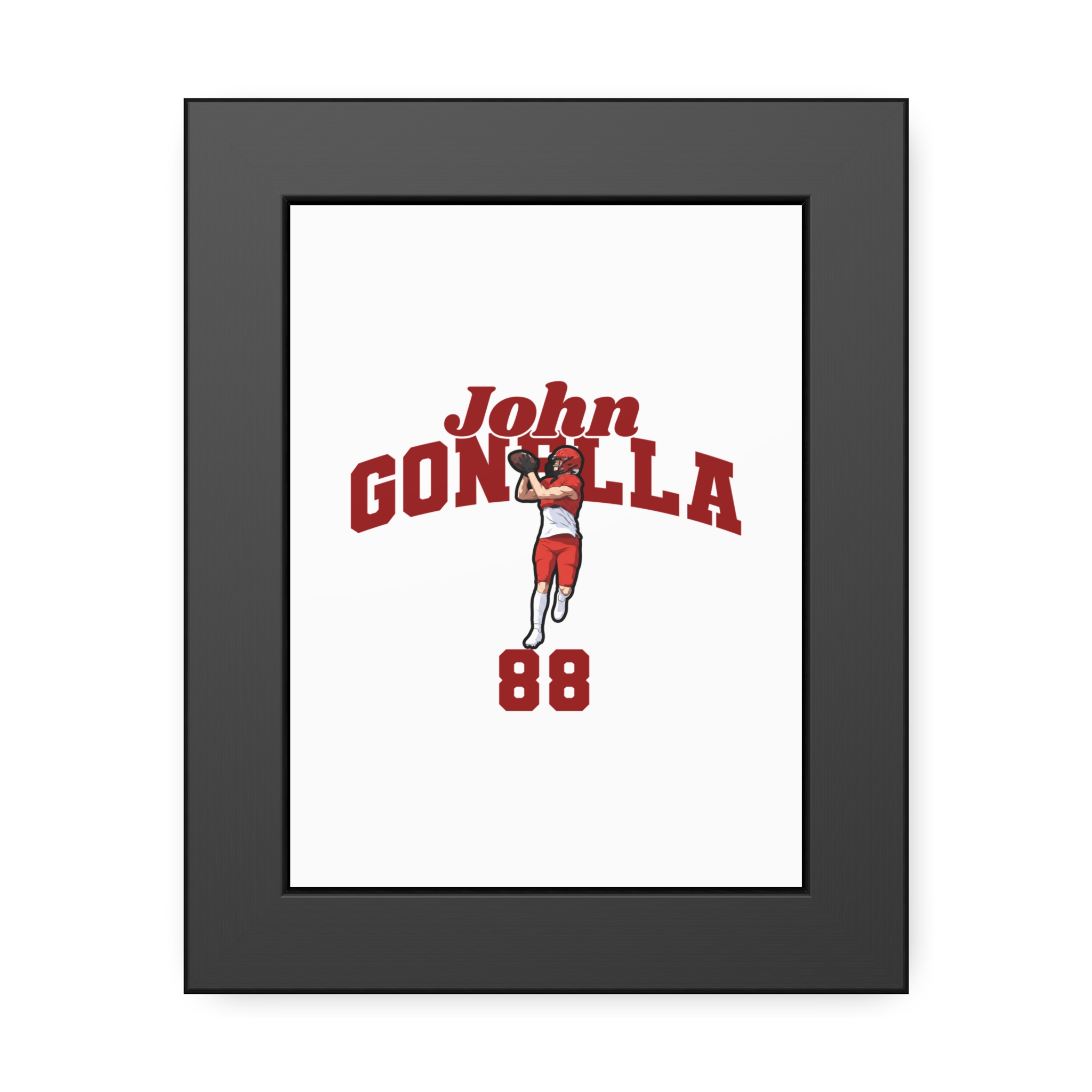 Framed Poster — character_signature_arch in Black