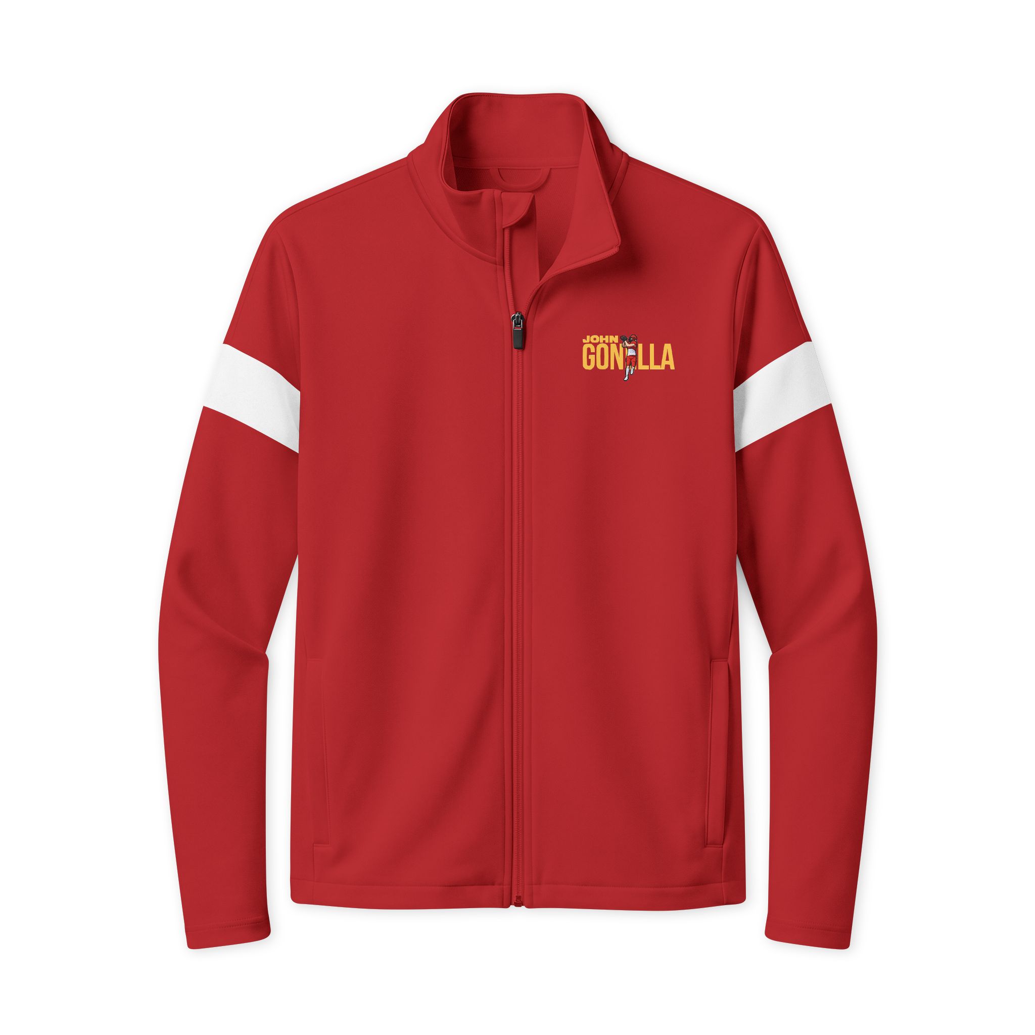 Travel Full-Zip Jacket — character_player_name in Deep Red/ White
