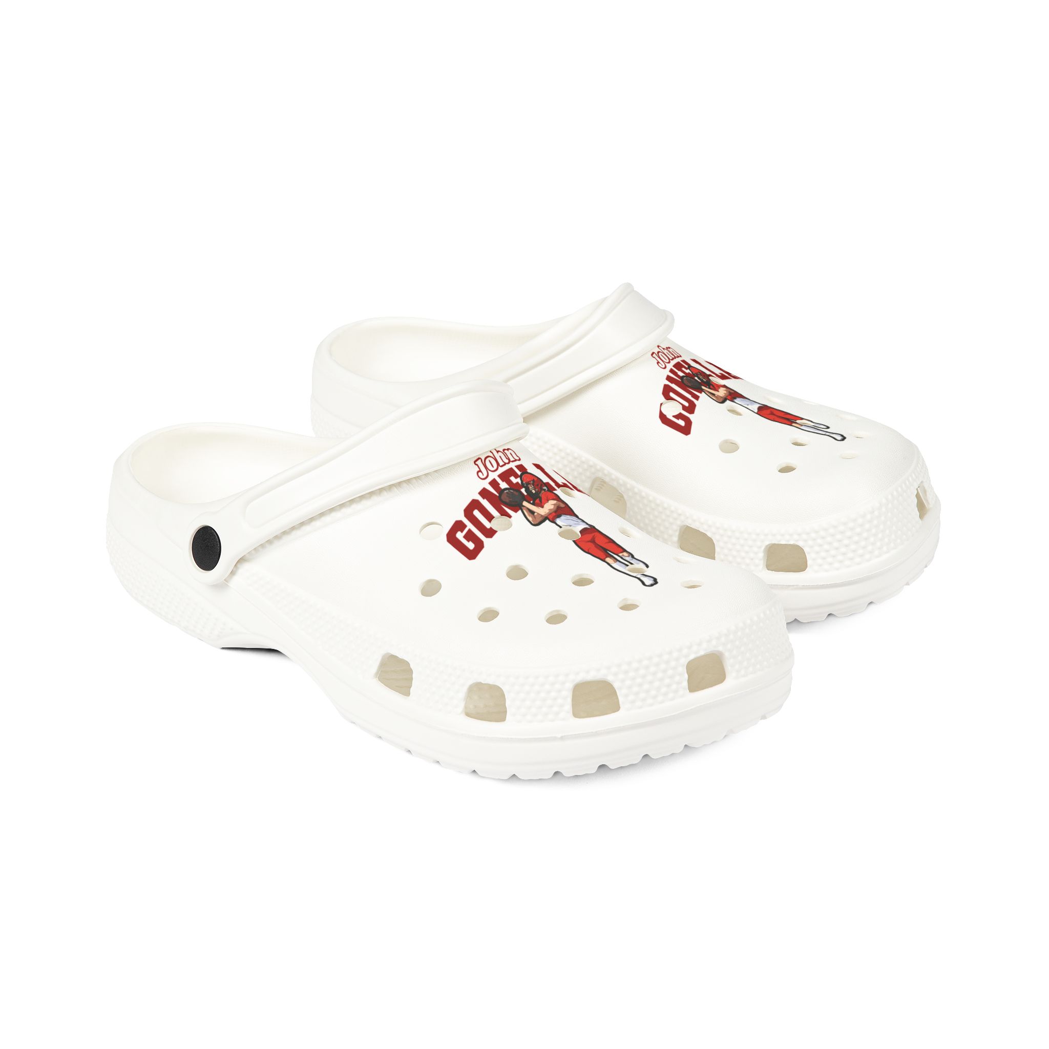 Rubber Clogs — character_name_arch in White