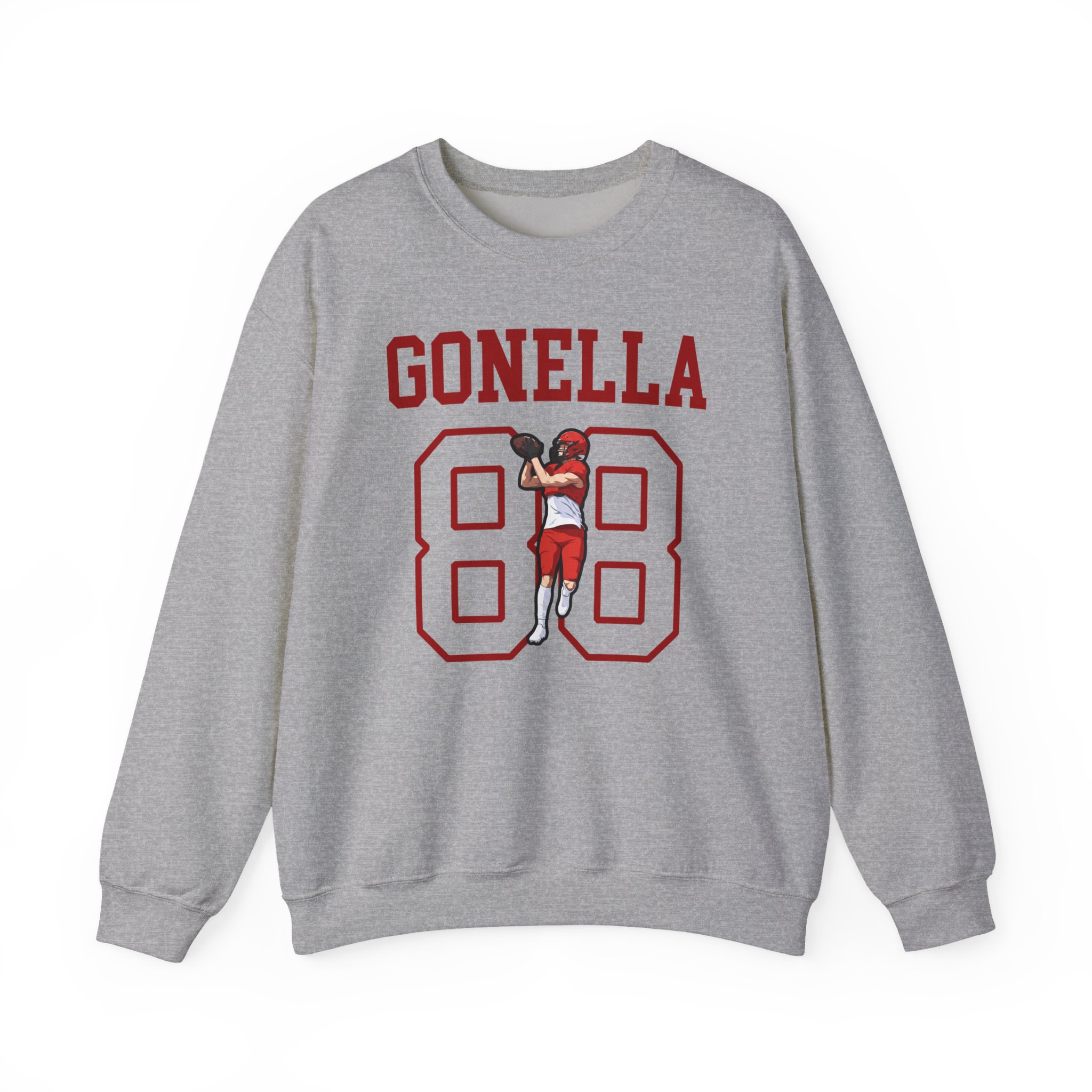 Crewneck Sweatshirt — character_shirsey in Grey