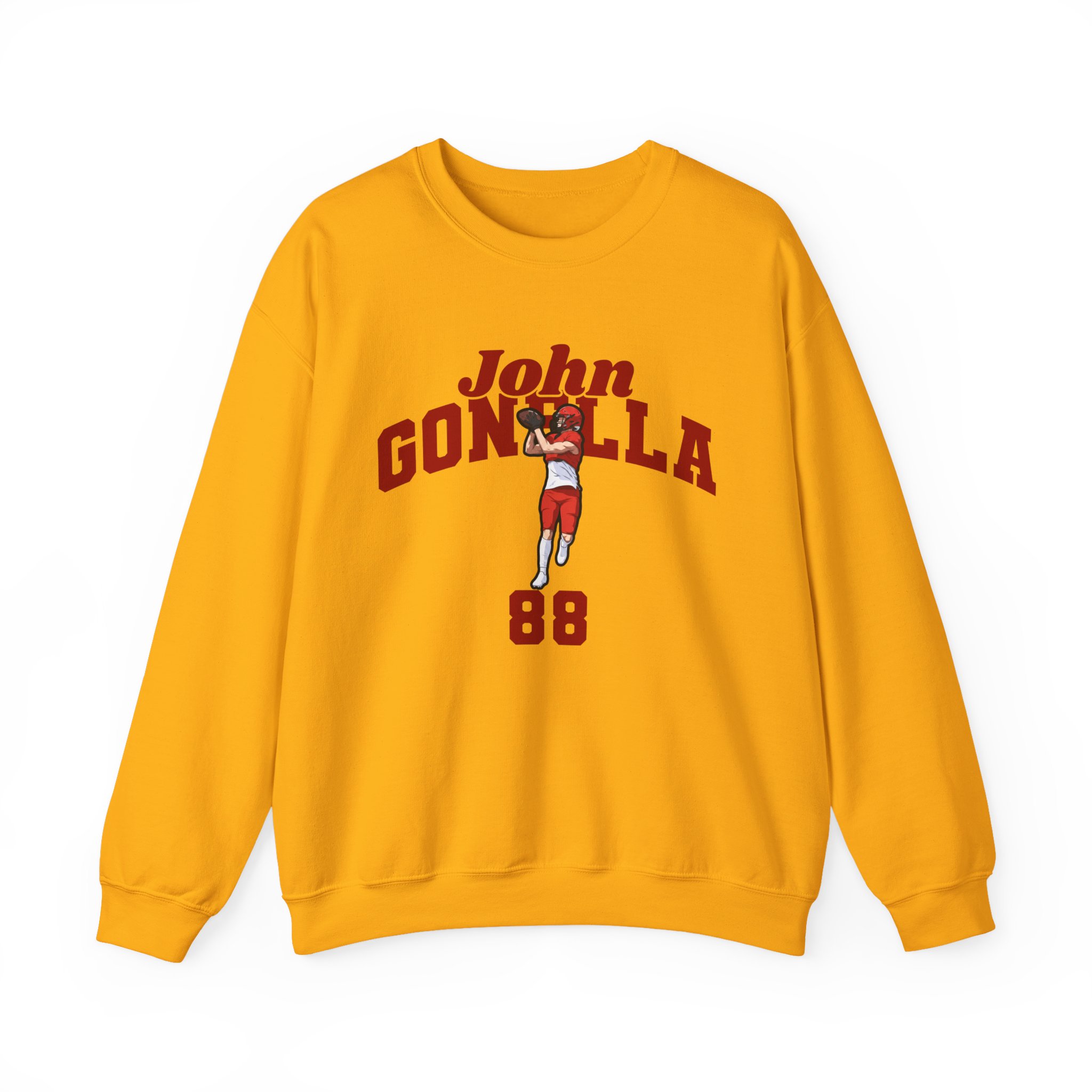 Crewneck Sweatshirt — character_signature_arch in Gold