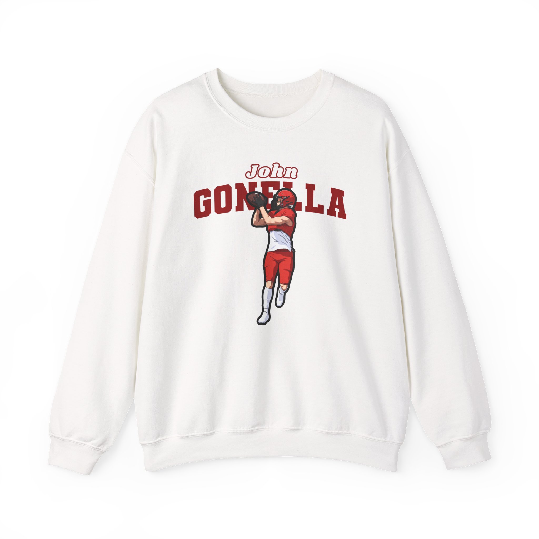 Crewneck Sweatshirt — character_name_arch in White