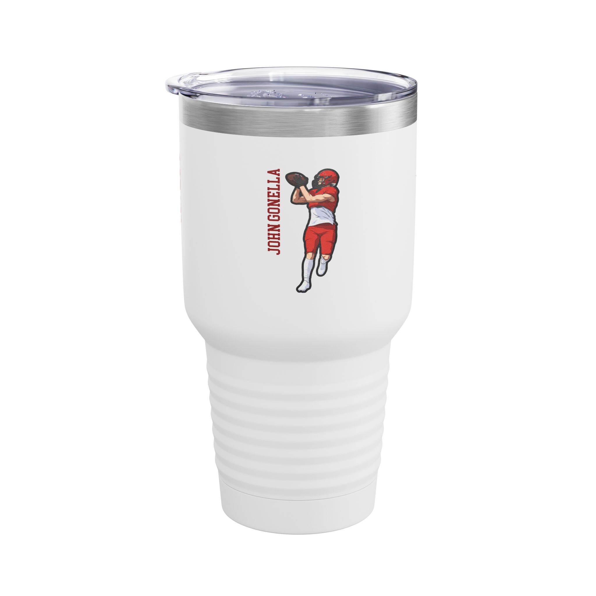 30oz Tumbler — character_name_vertical in White