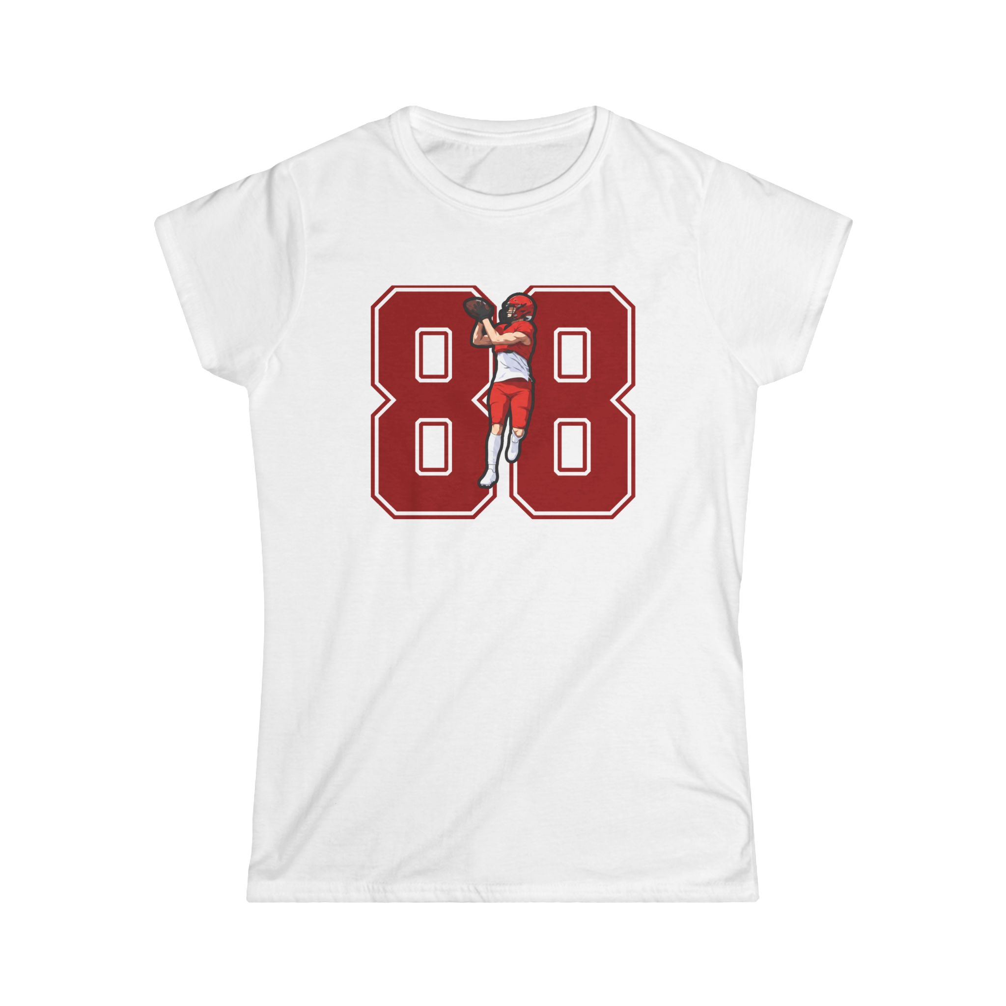 Women's Softstyle Tee — character_number in White