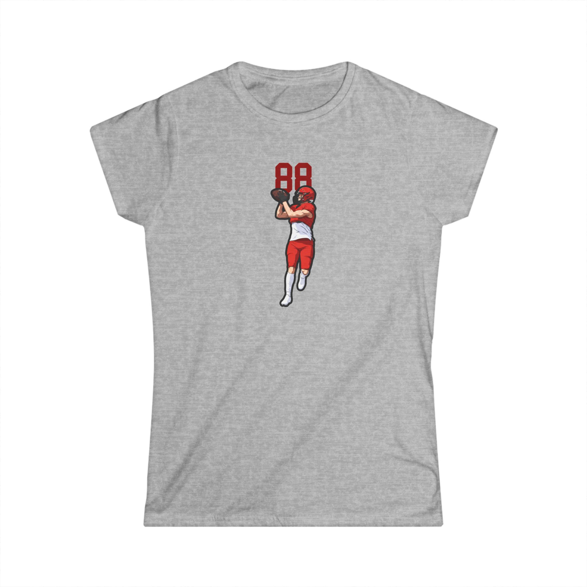 Women's Softstyle Tee — character_number_top in Grey