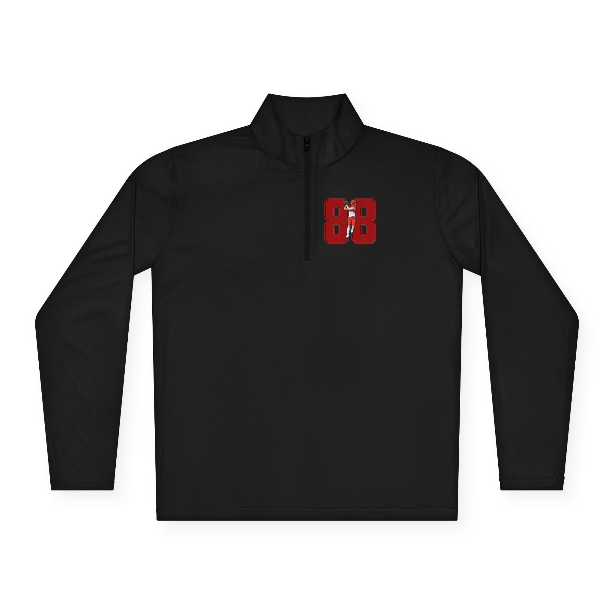 Q-Zip Pullover — character_number in Black