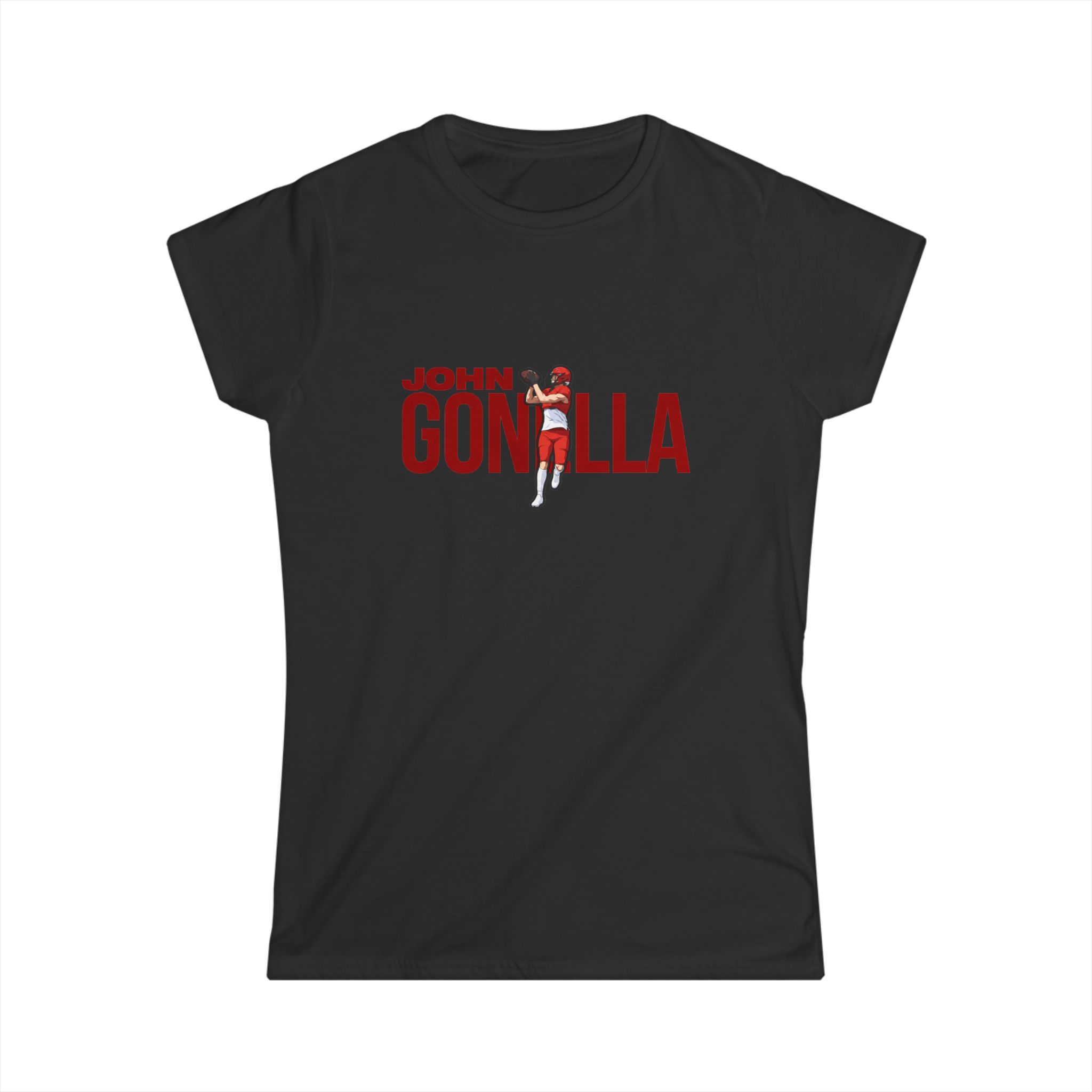 Women's Softstyle Tee — character_player_name in Black
