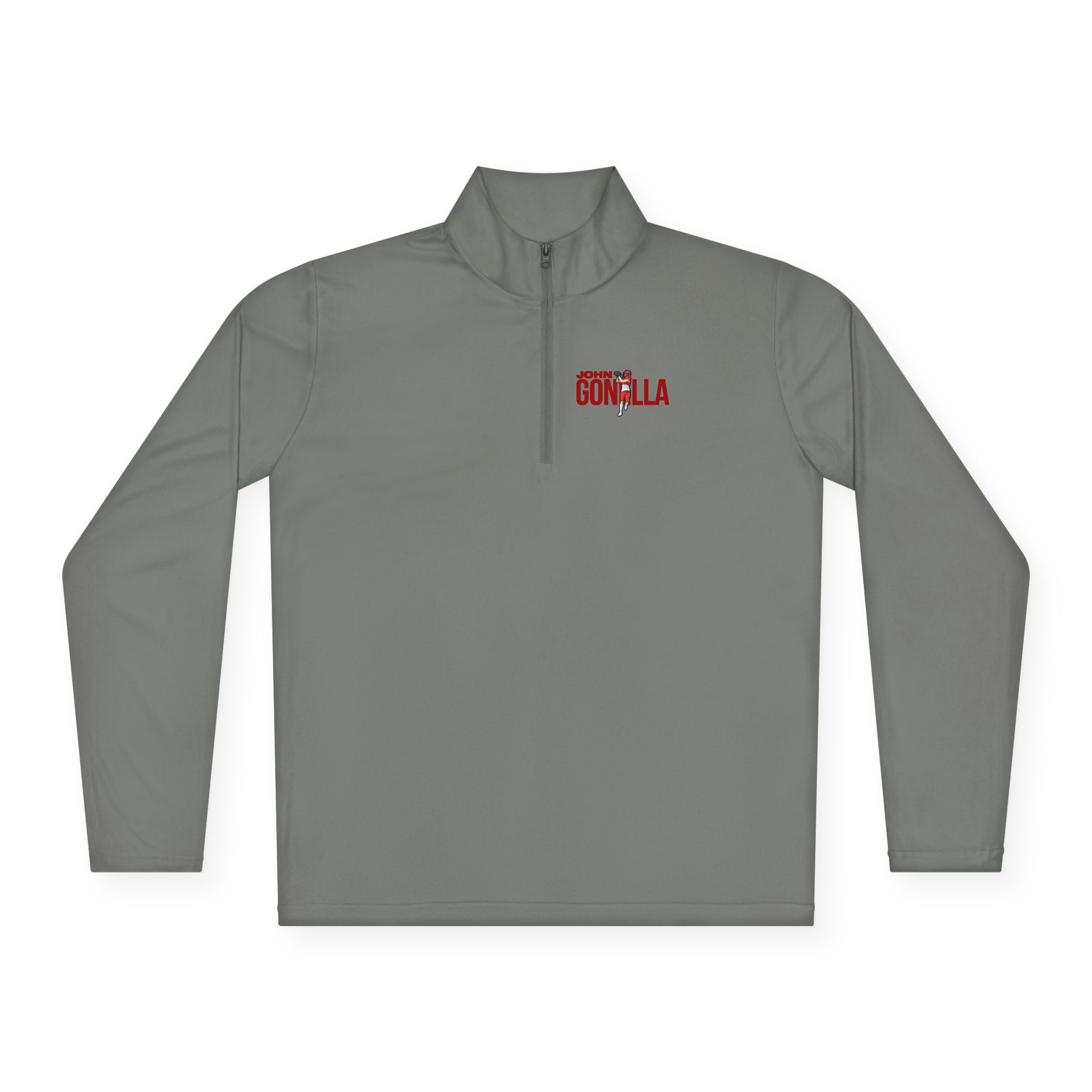 Q-Zip Pullover — character_player_name in Grey