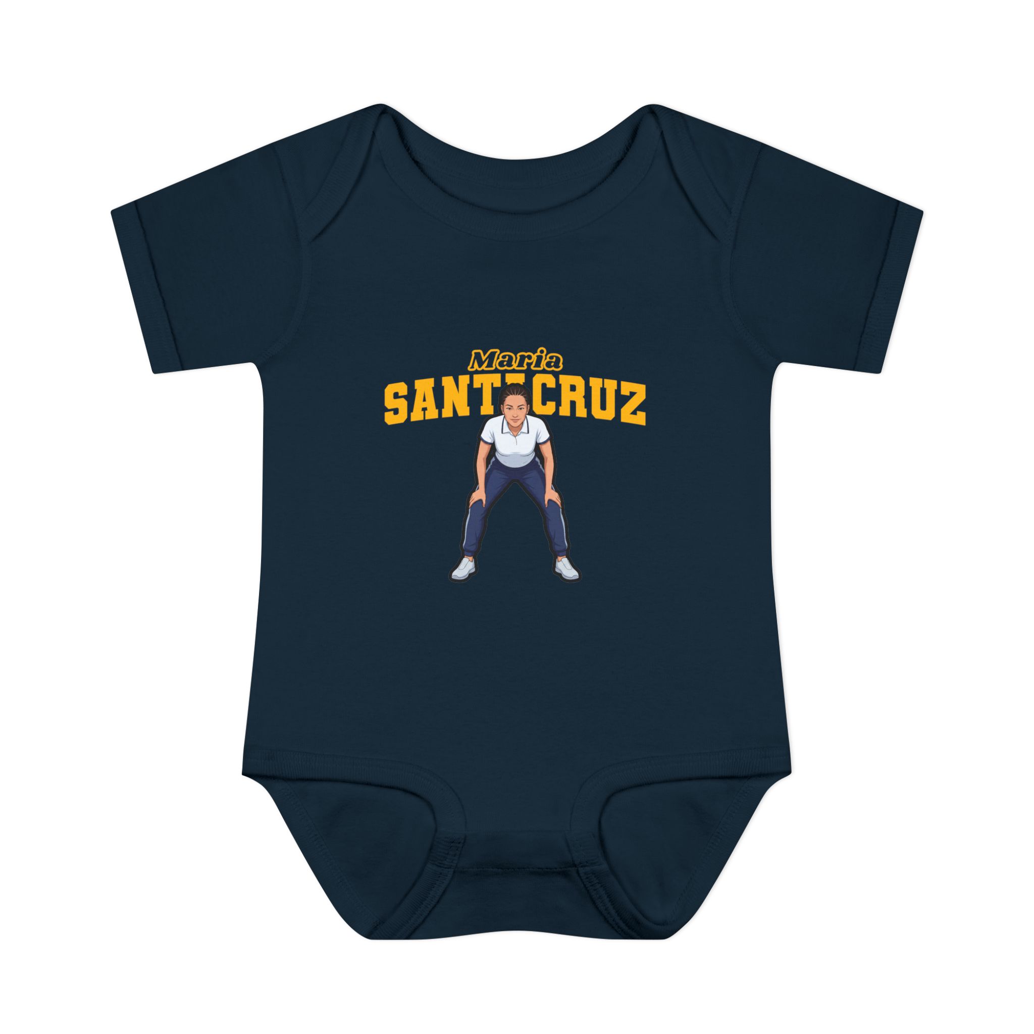 Baby Onesie — character_name_arch in Navy