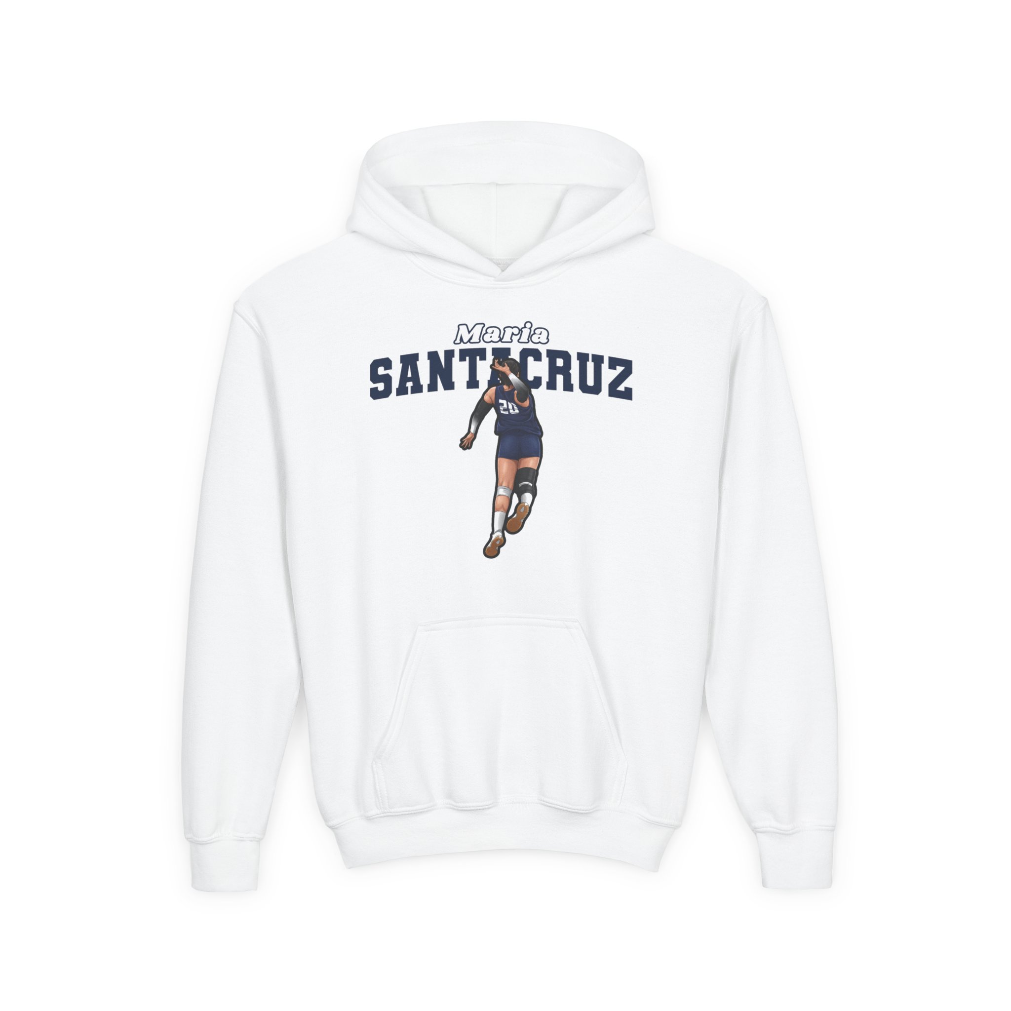 Youth Hoodie — character_name_arch in White