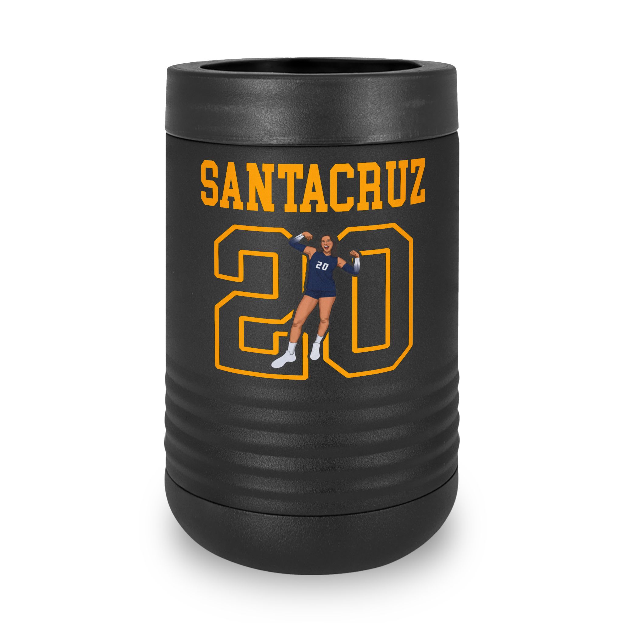 Stainless Can Cooler — character_shirsey in Black