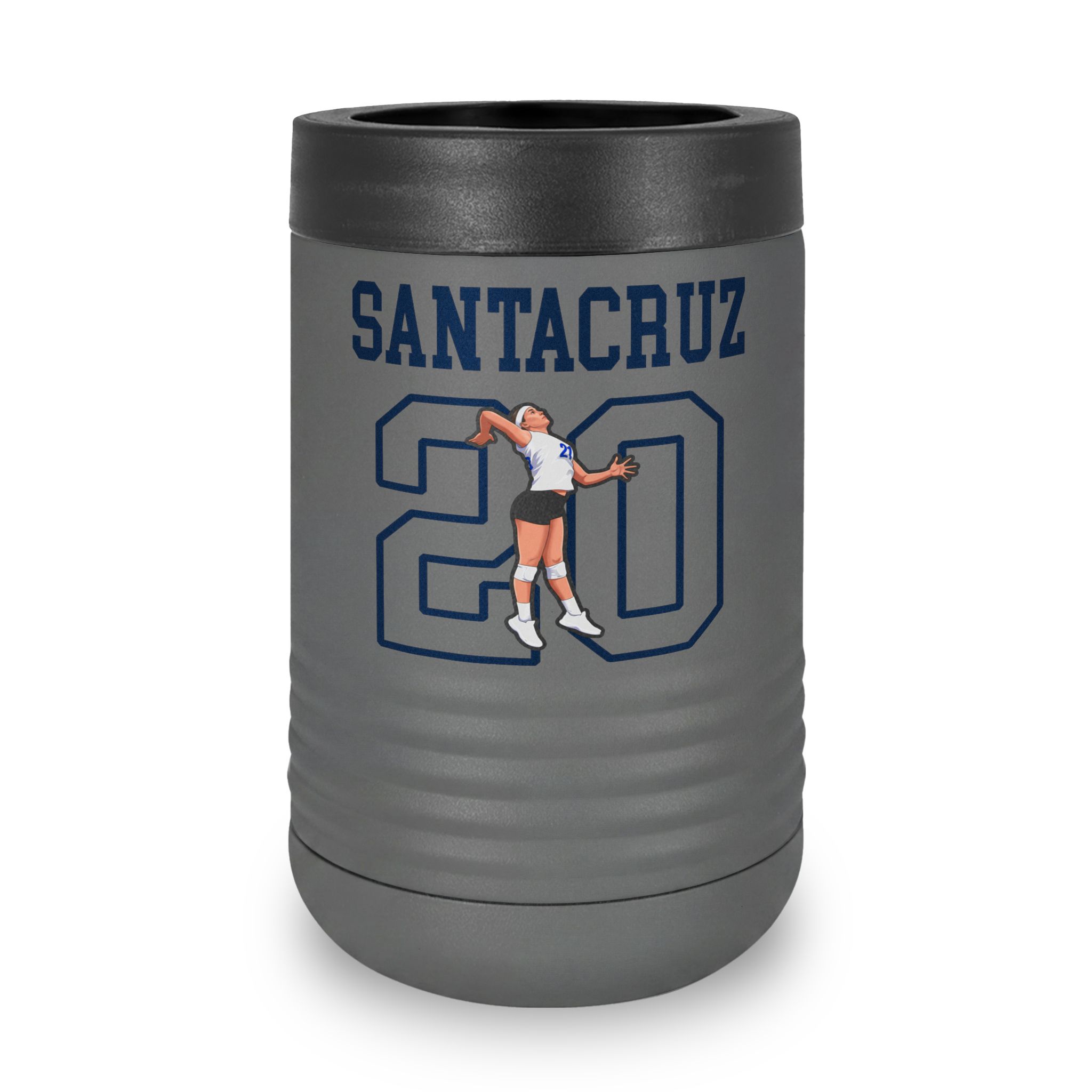 Stainless Can Cooler — character_shirsey in Grey