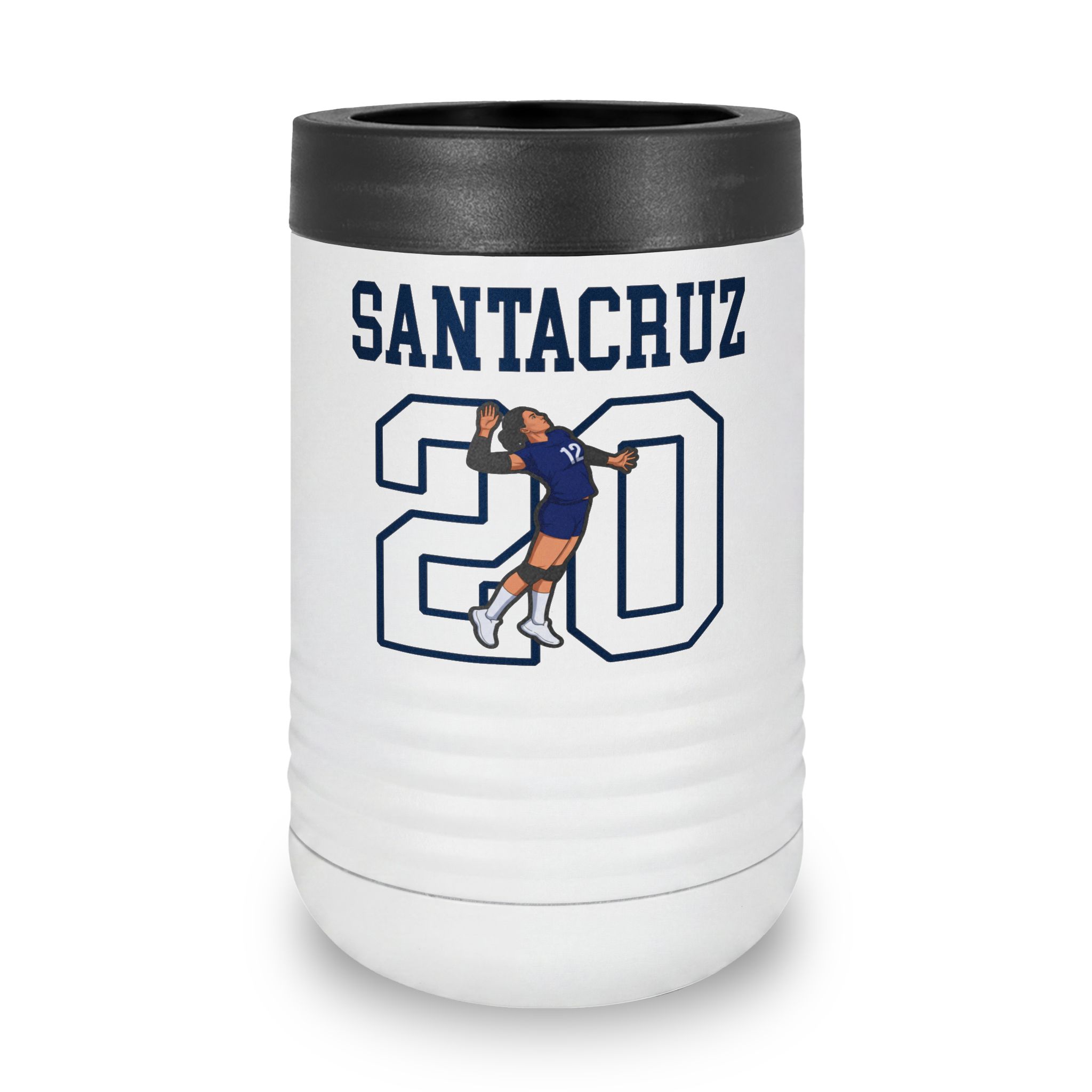 Stainless Can Cooler — character_shirsey in White