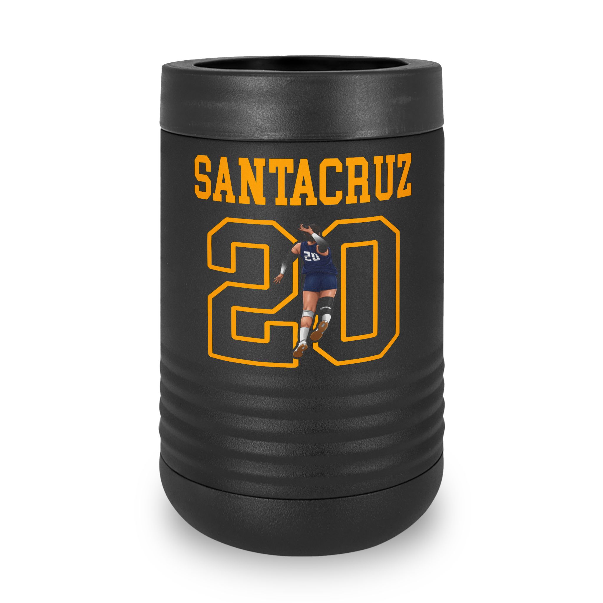 Stainless Can Cooler — character_shirsey in Black