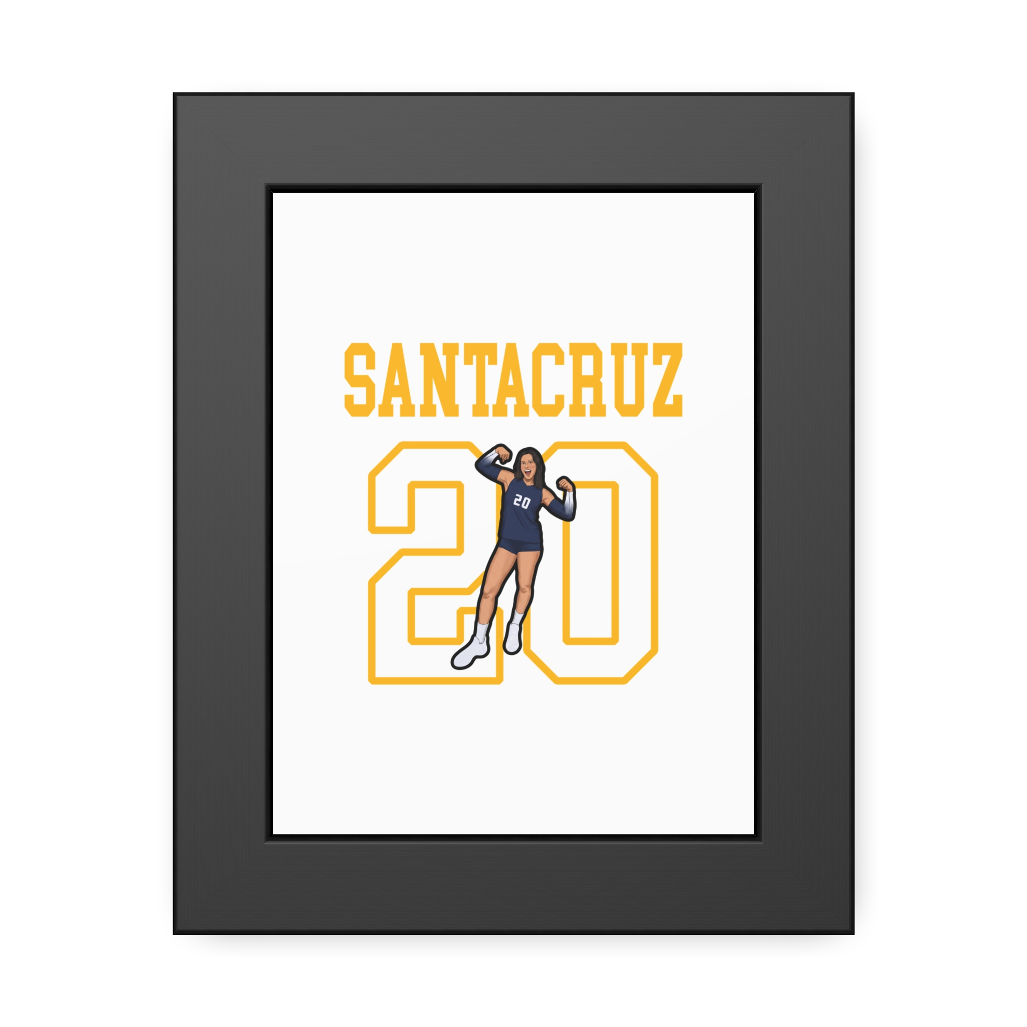 Framed Poster — character_shirsey in Black