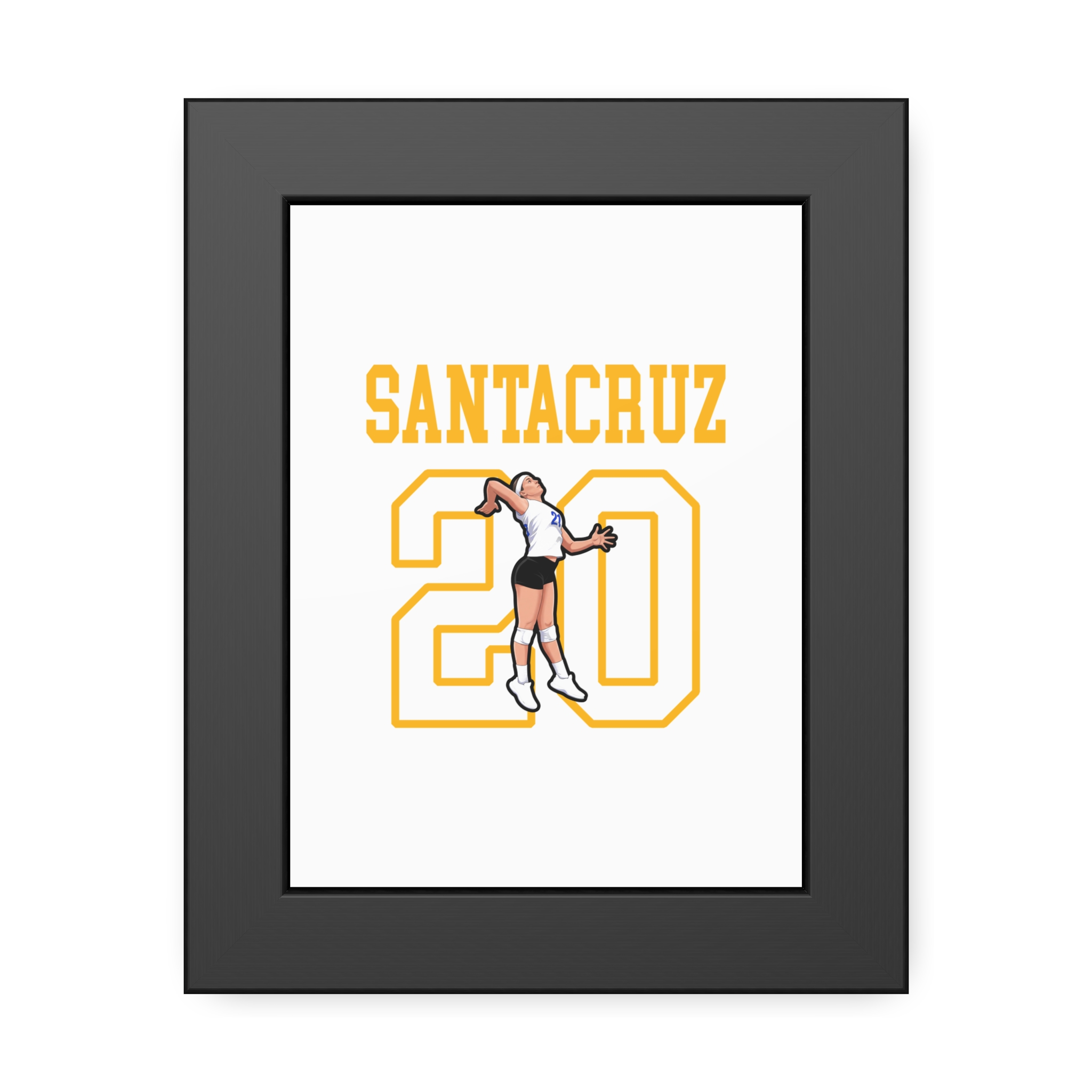 Framed Poster — character_shirsey in Black