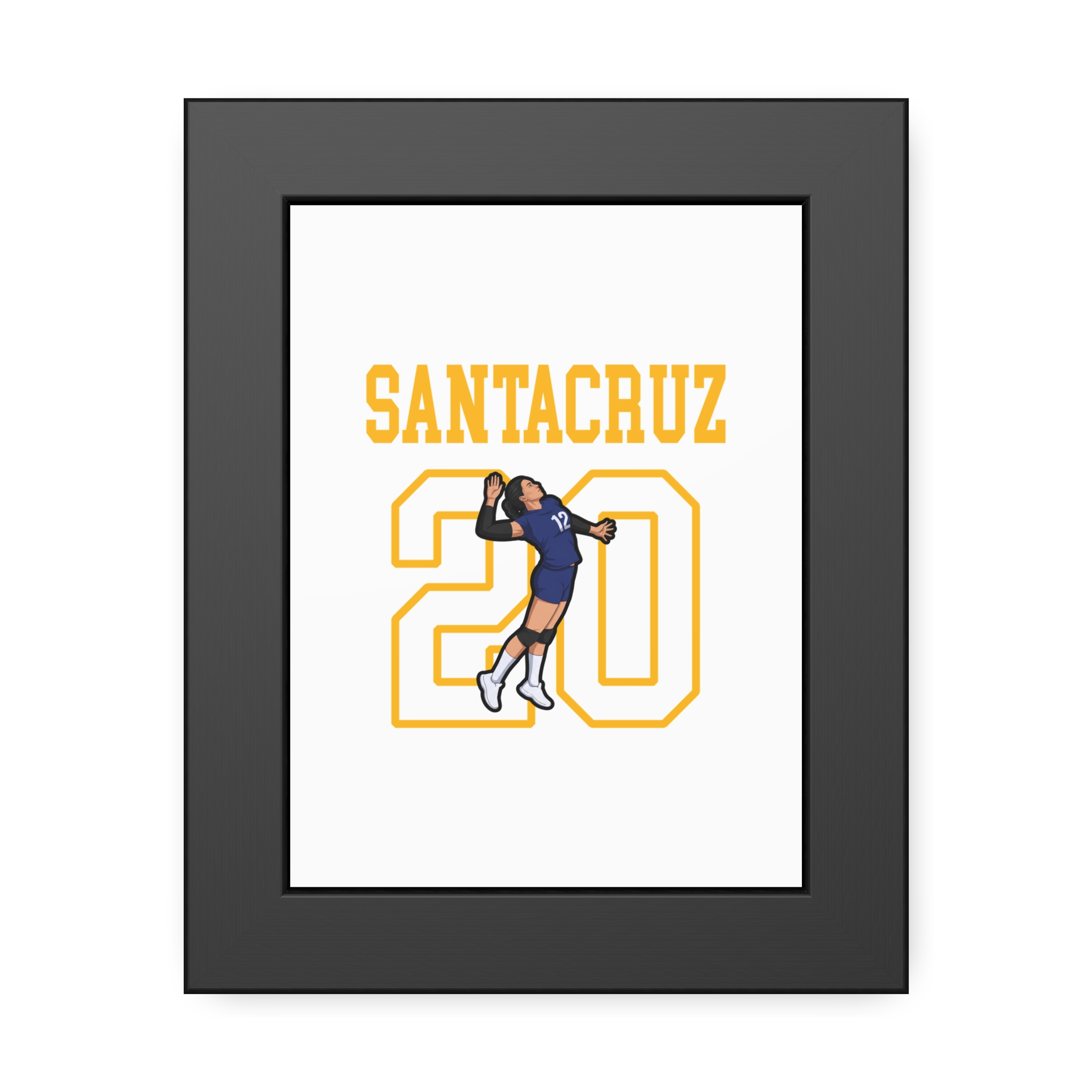 Framed Poster — character_shirsey in Black