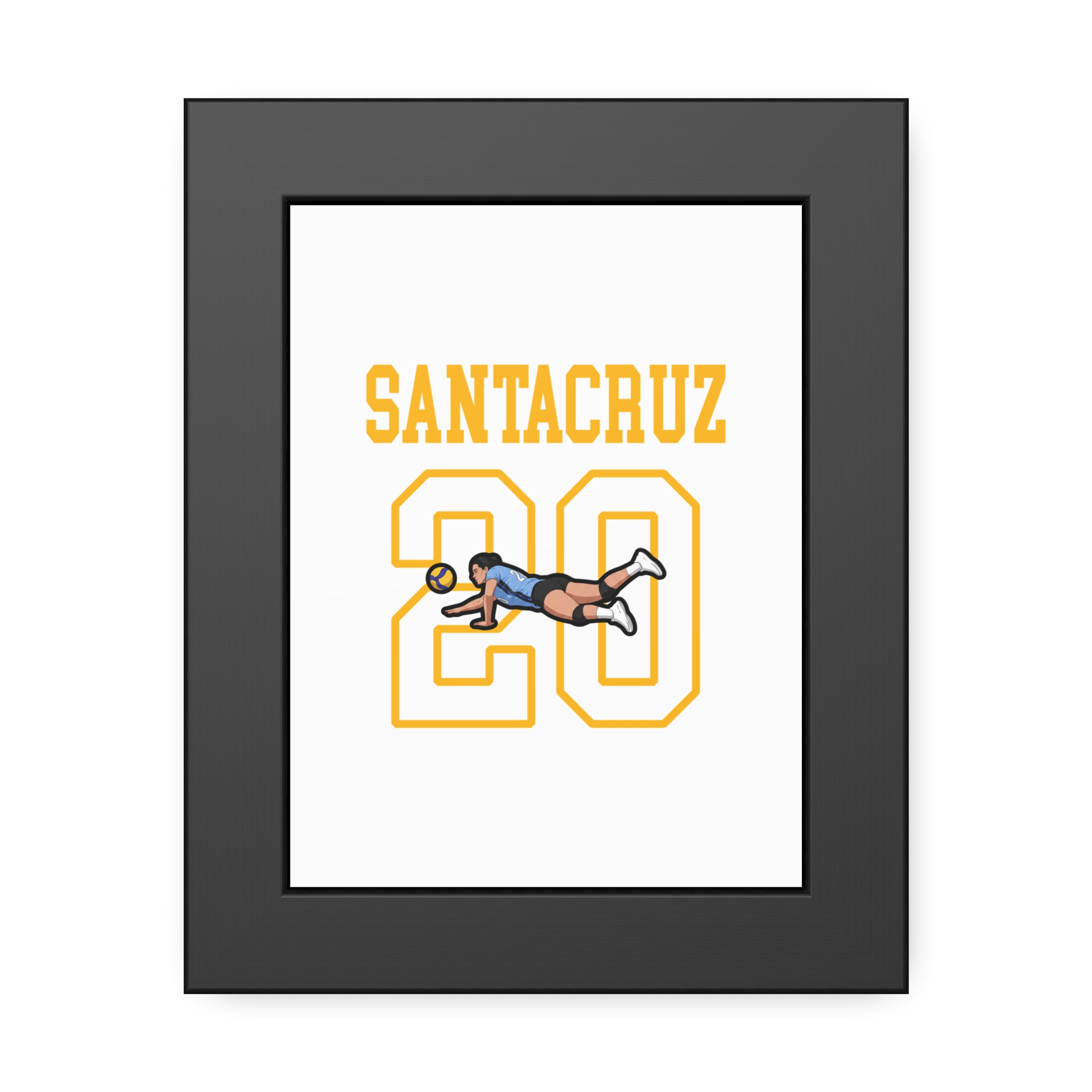 Framed Poster — character_shirsey in Black