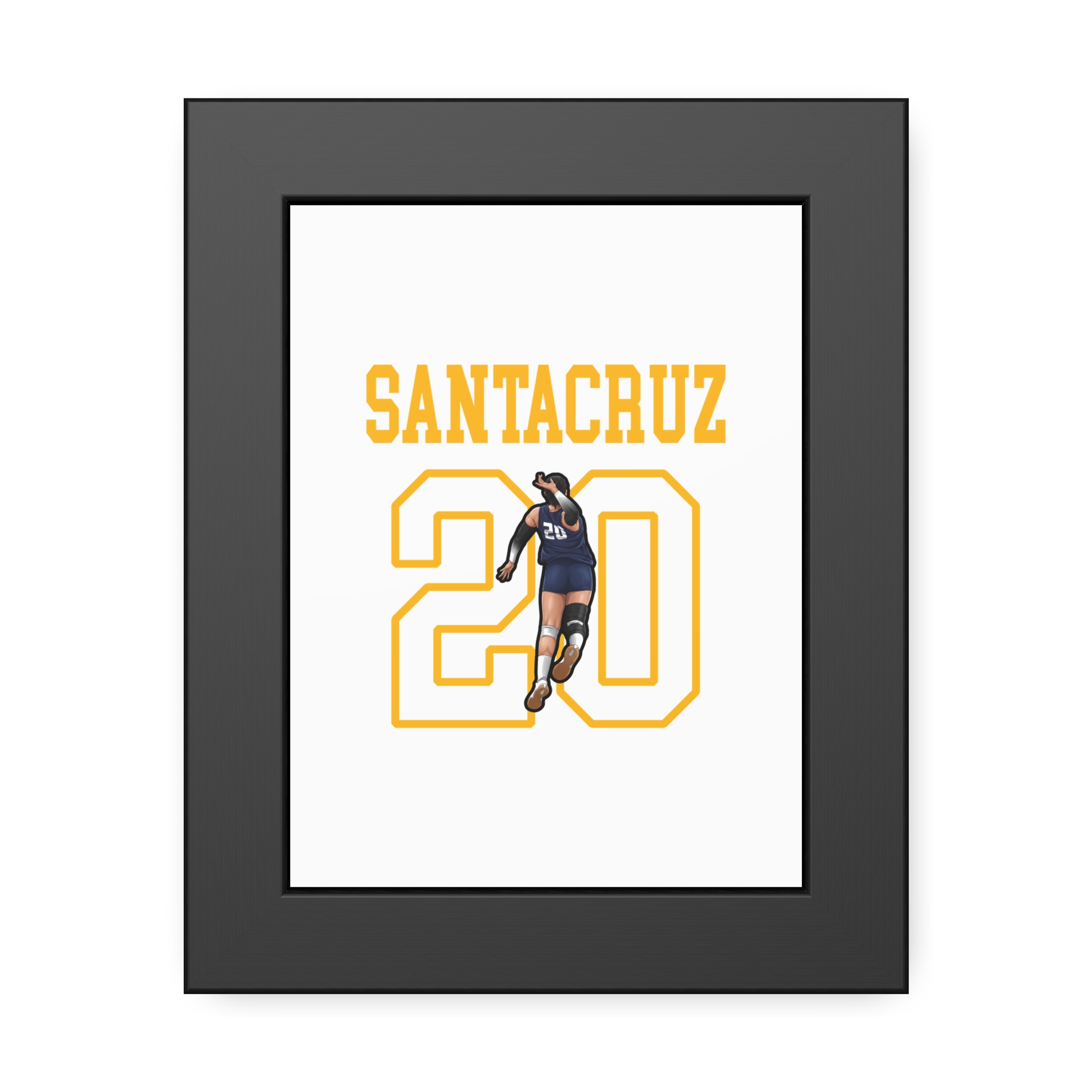 Framed Poster — character_shirsey in Black