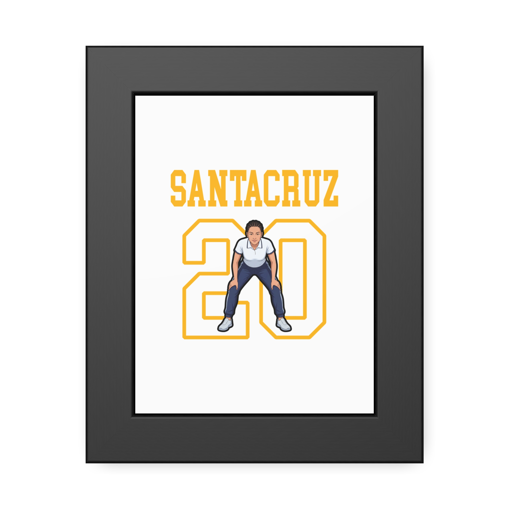 Framed Poster — character_shirsey in Black