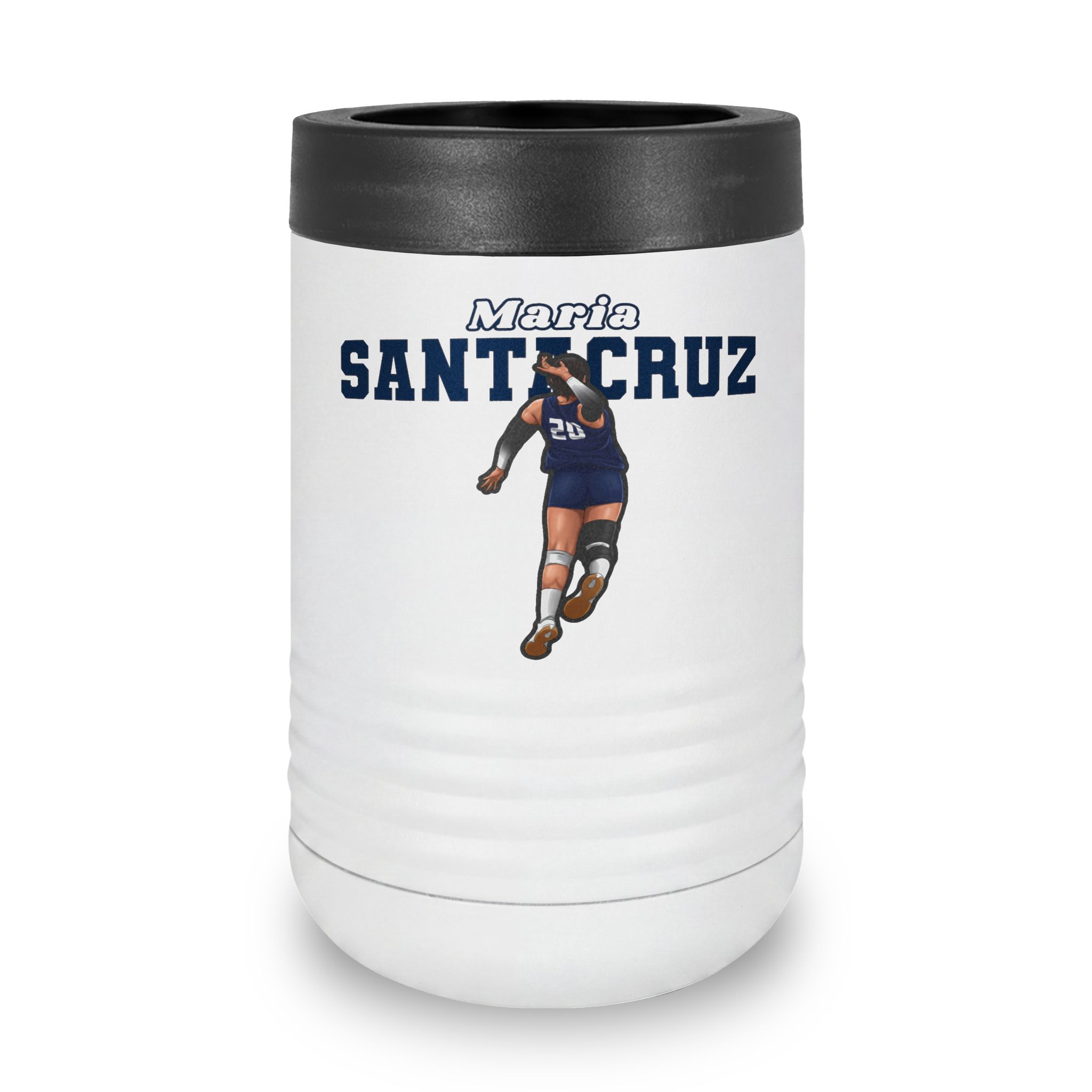 Stainless Can Cooler — character_name_arch in White