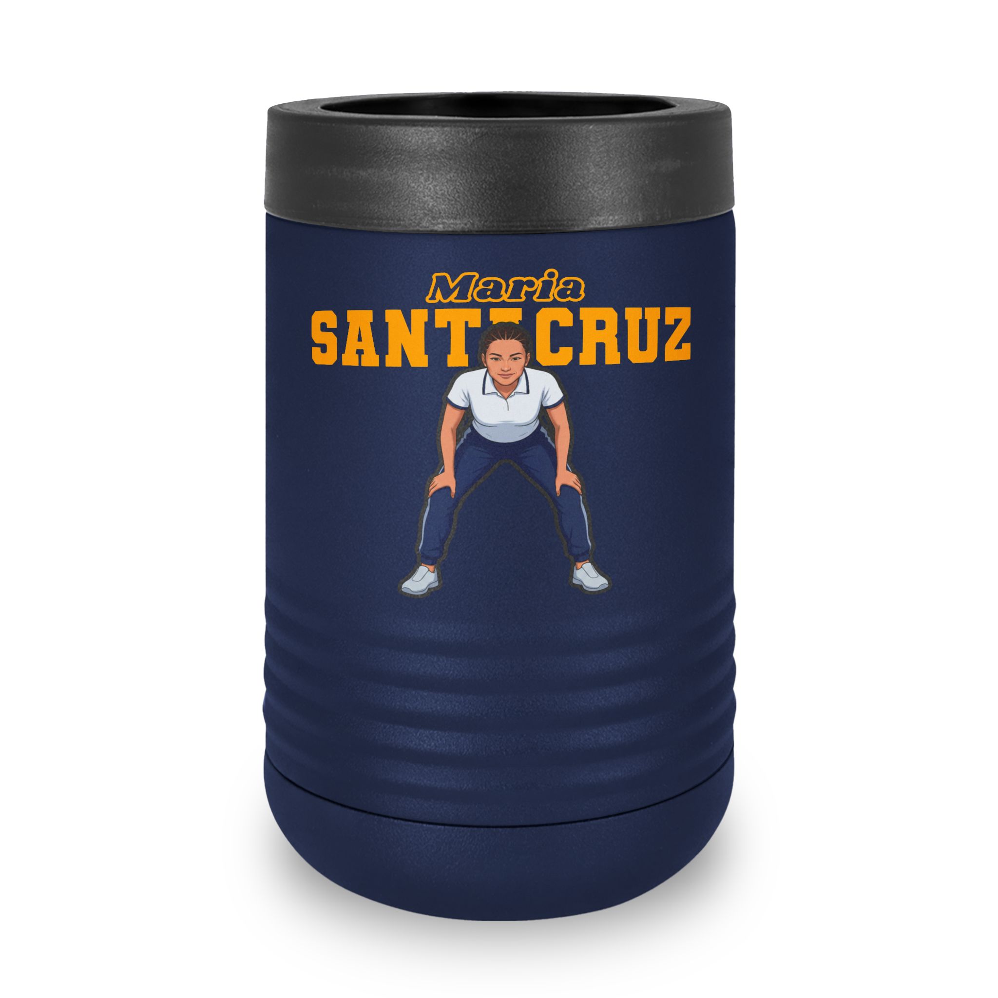 Stainless Can Cooler — character_name_arch in Navy