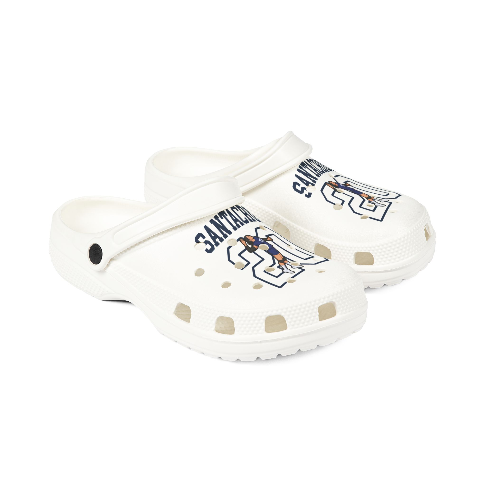 Rubber Clogs — character_shirsey in White