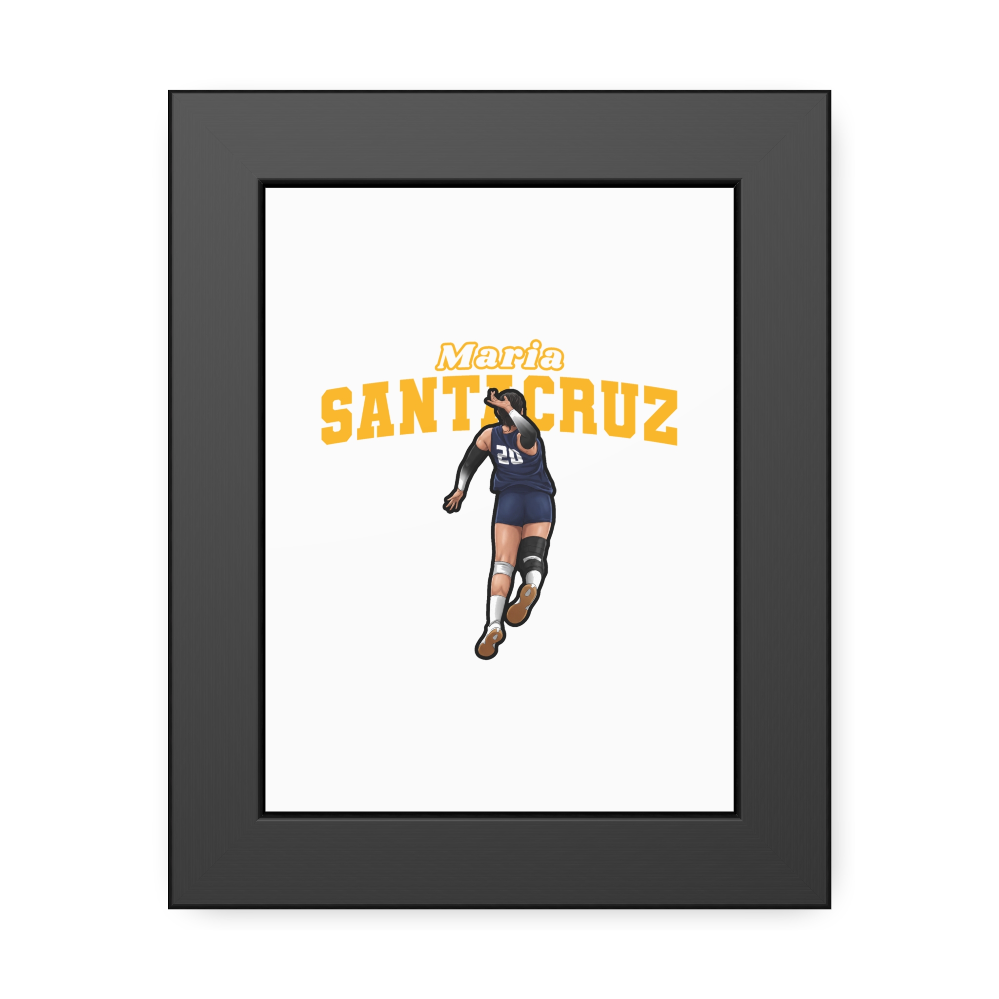 Framed Poster — character_name_arch in Black