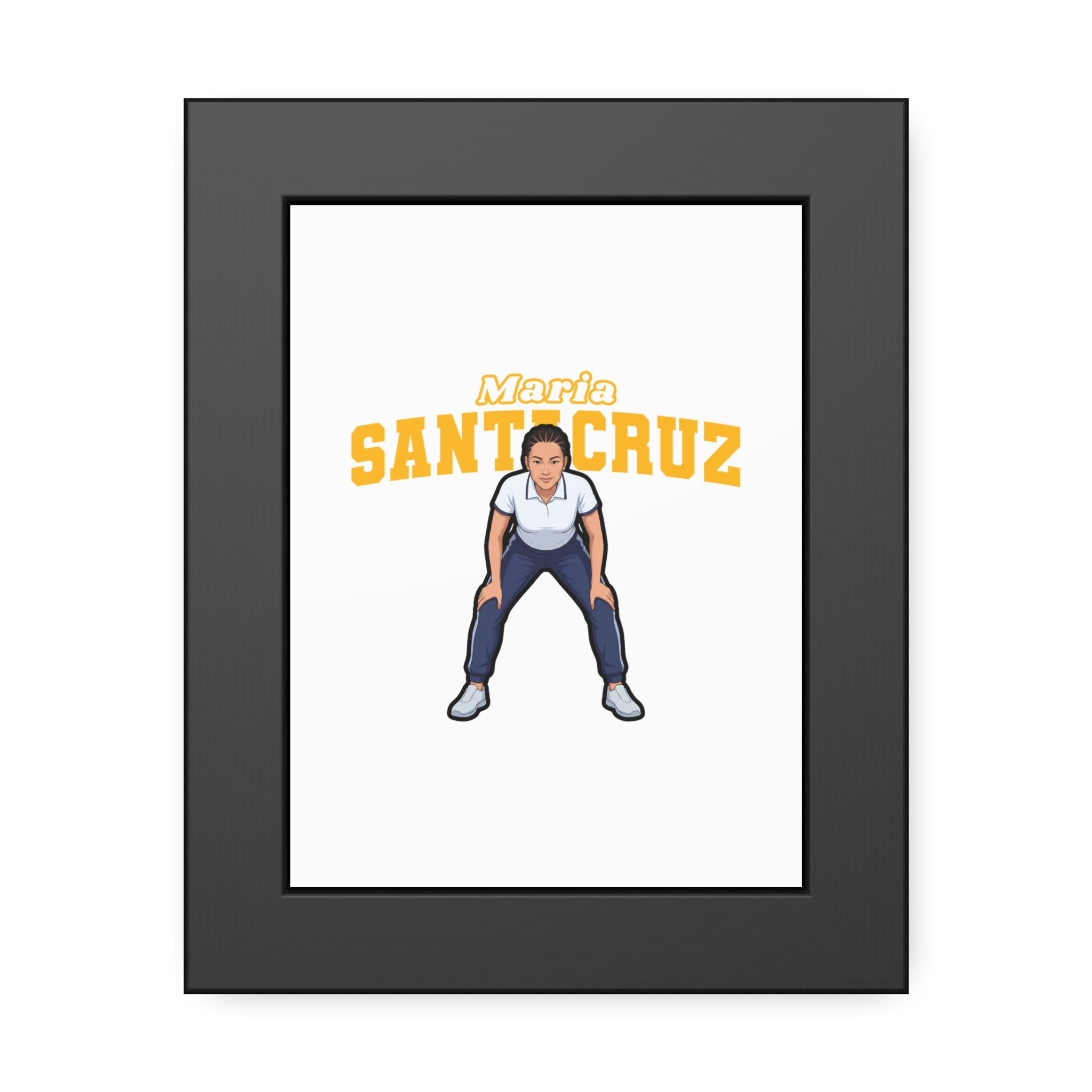 Framed Poster — character_name_arch in Black
