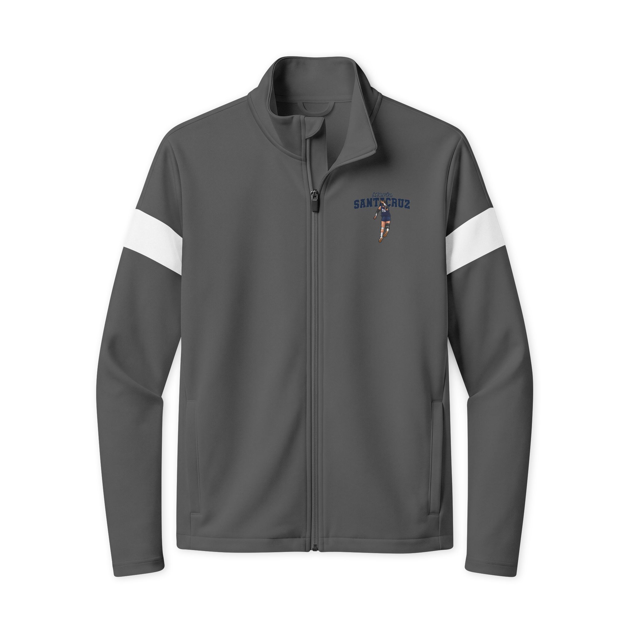 Travel Full-Zip Jacket — character_name_arch in Iron Grey/ White