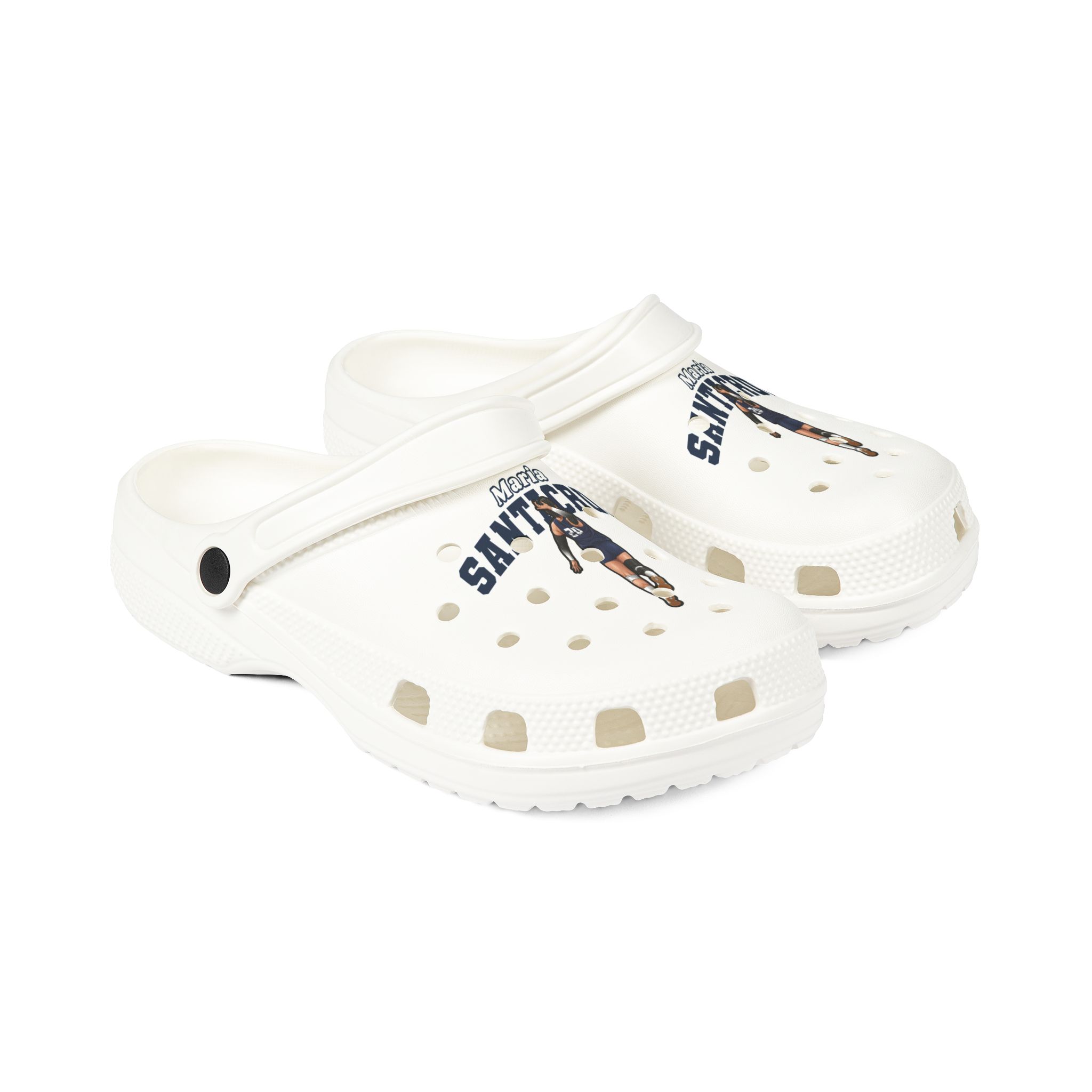 Rubber Clogs — character_name_arch in White