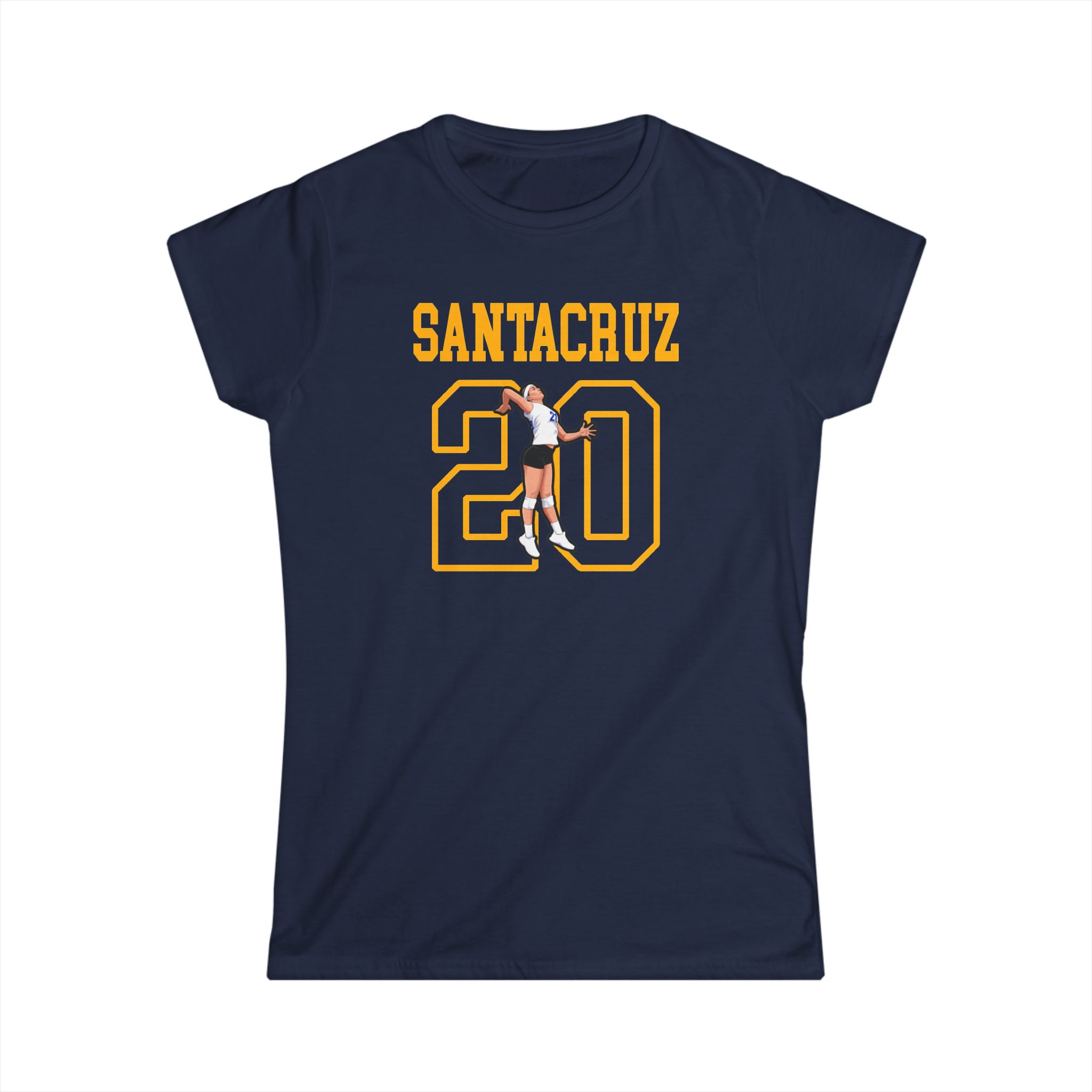 Women's Softstyle Tee — character_shirsey in Navy