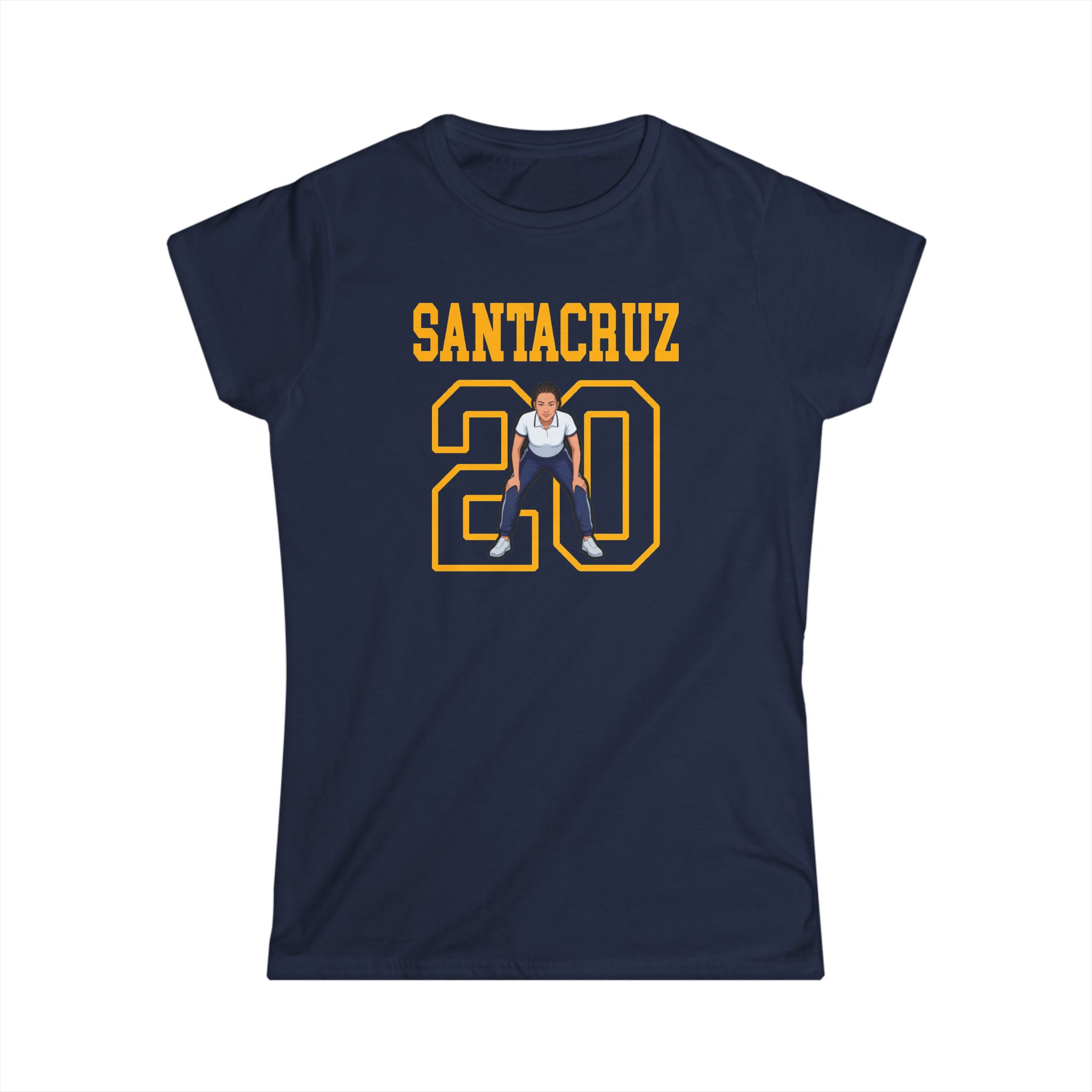 Women's Softstyle Tee — character_shirsey in Navy