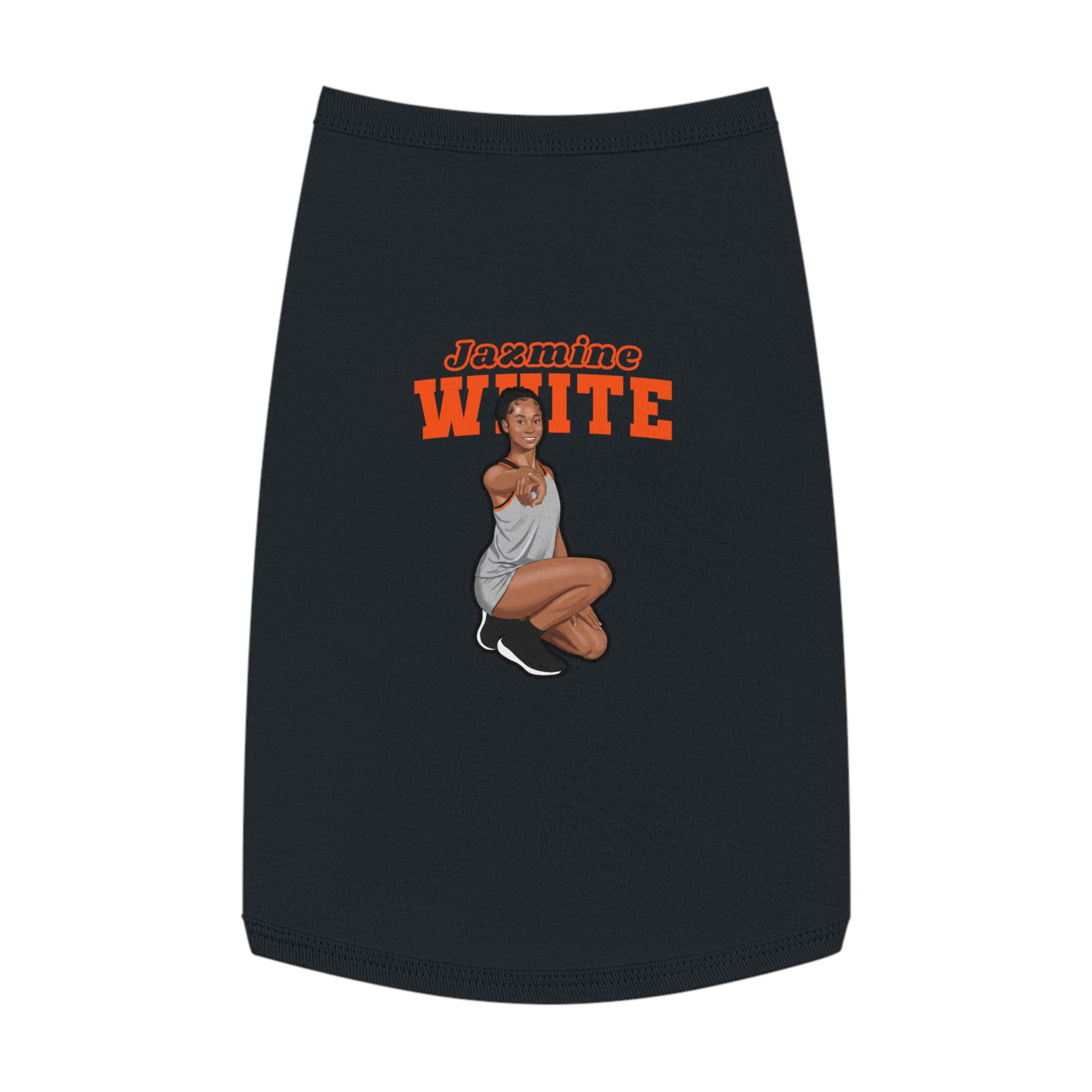 Pet Tank Top — character_name_arch in White