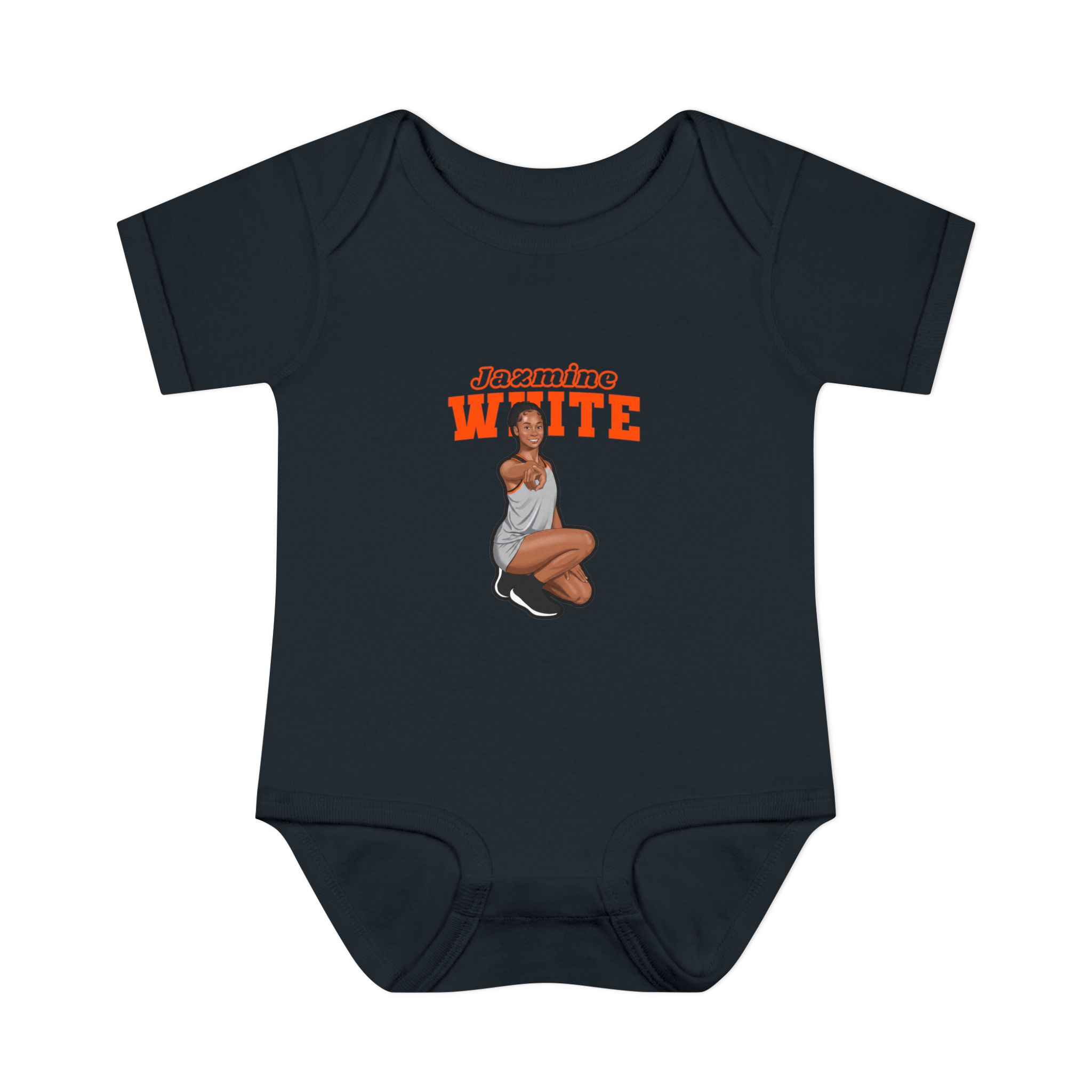 Baby Onesie — character_name_arch in Black