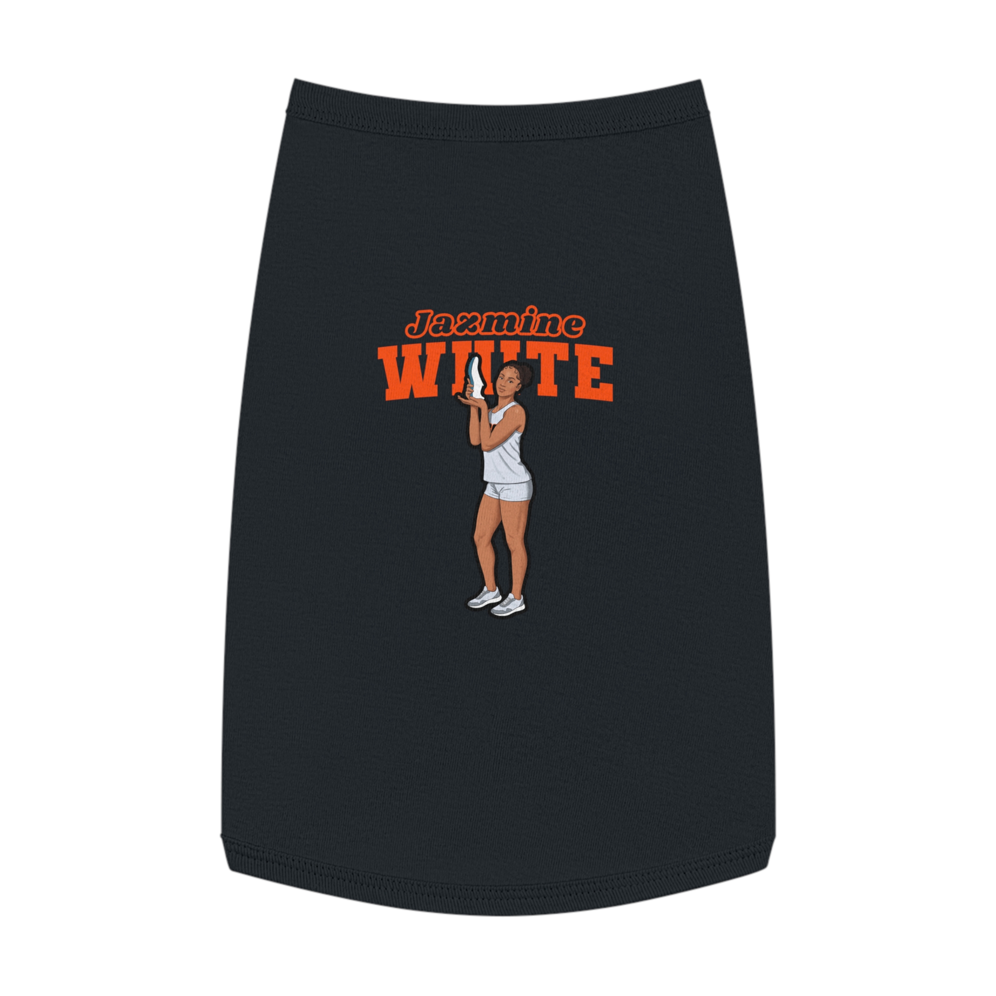 Pet Tank Top — character_name_arch in Black
