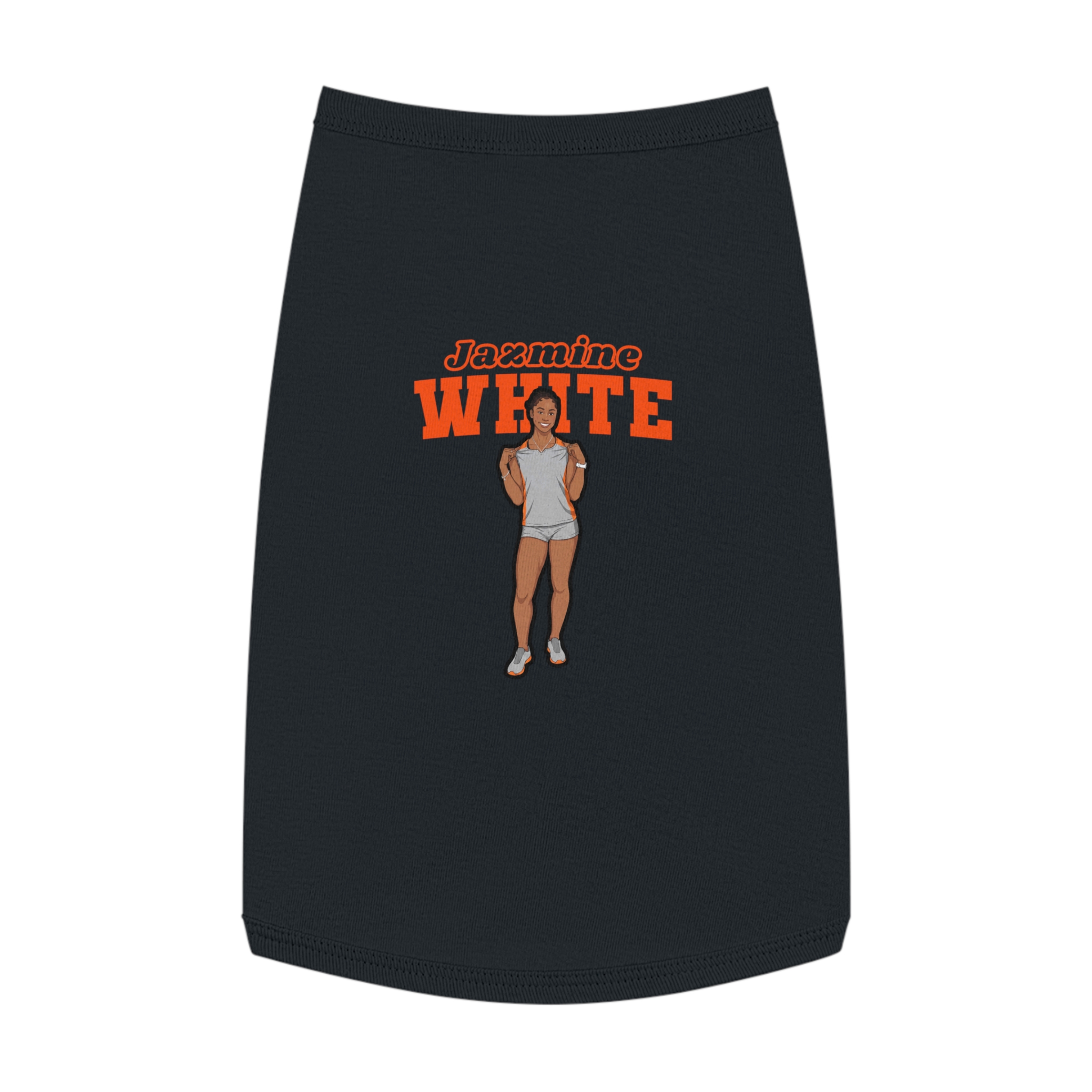 Pet Tank Top — character_name_arch in White