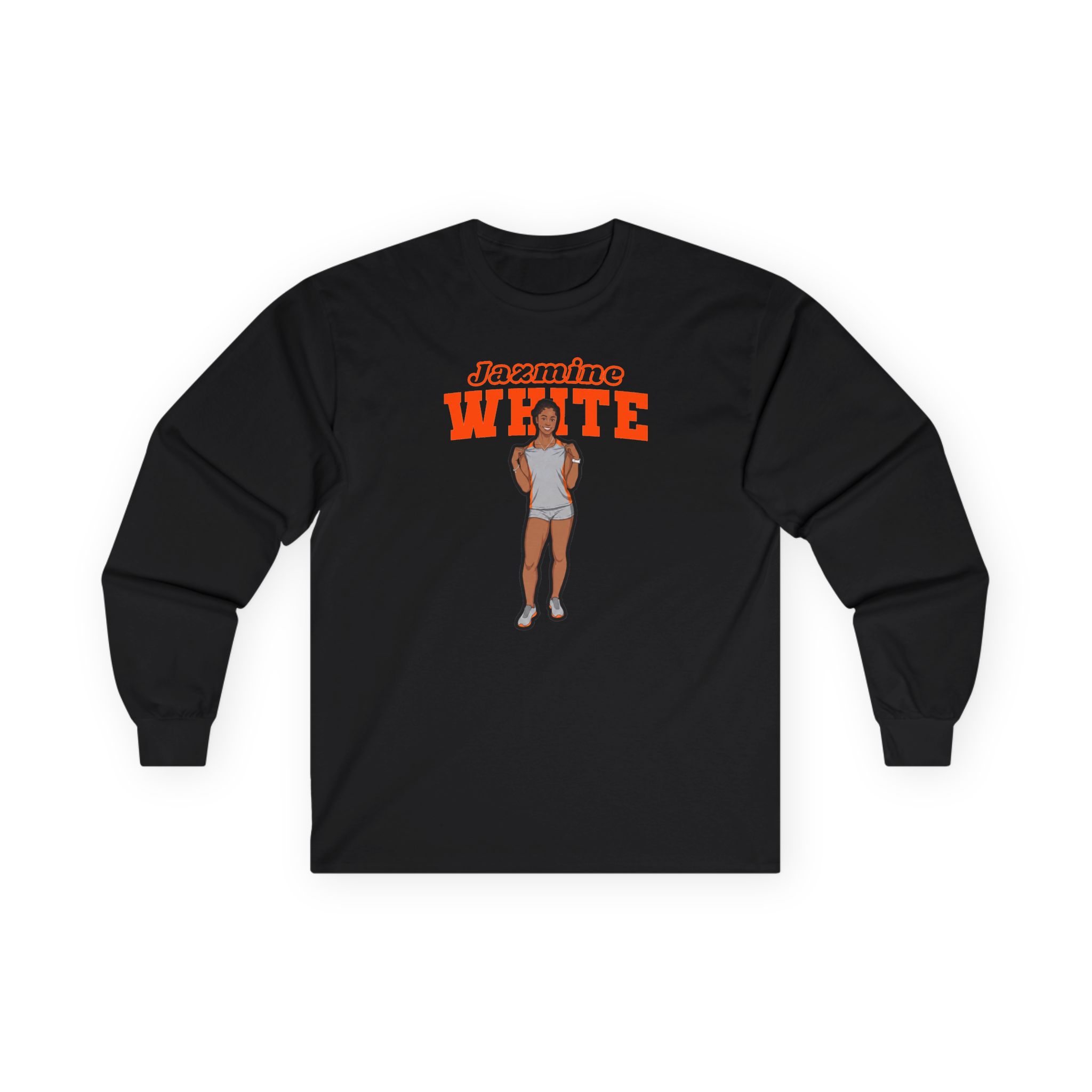 Long Sleeve Tee — character_name_arch in Black