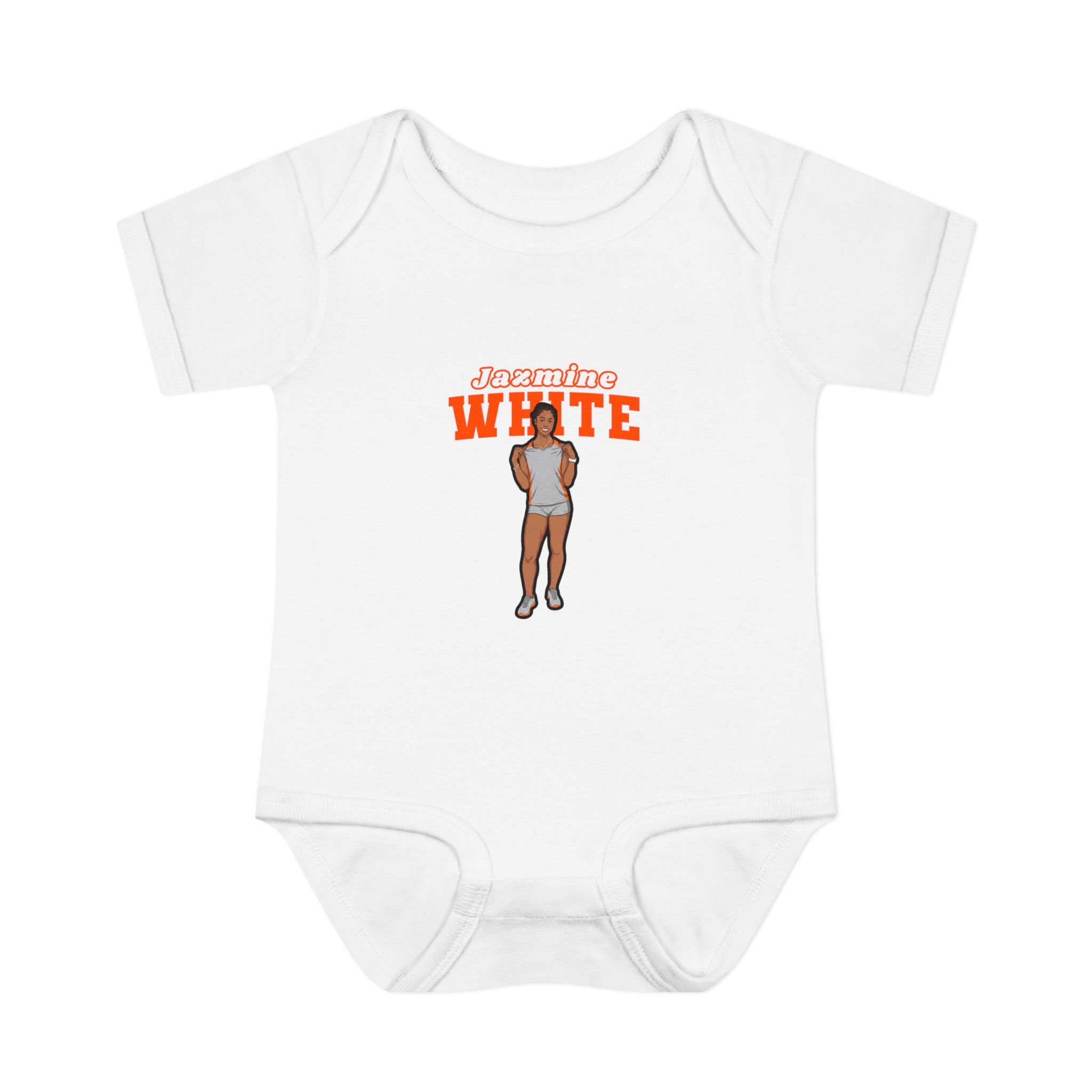 Baby Onesie — character_name_arch in White