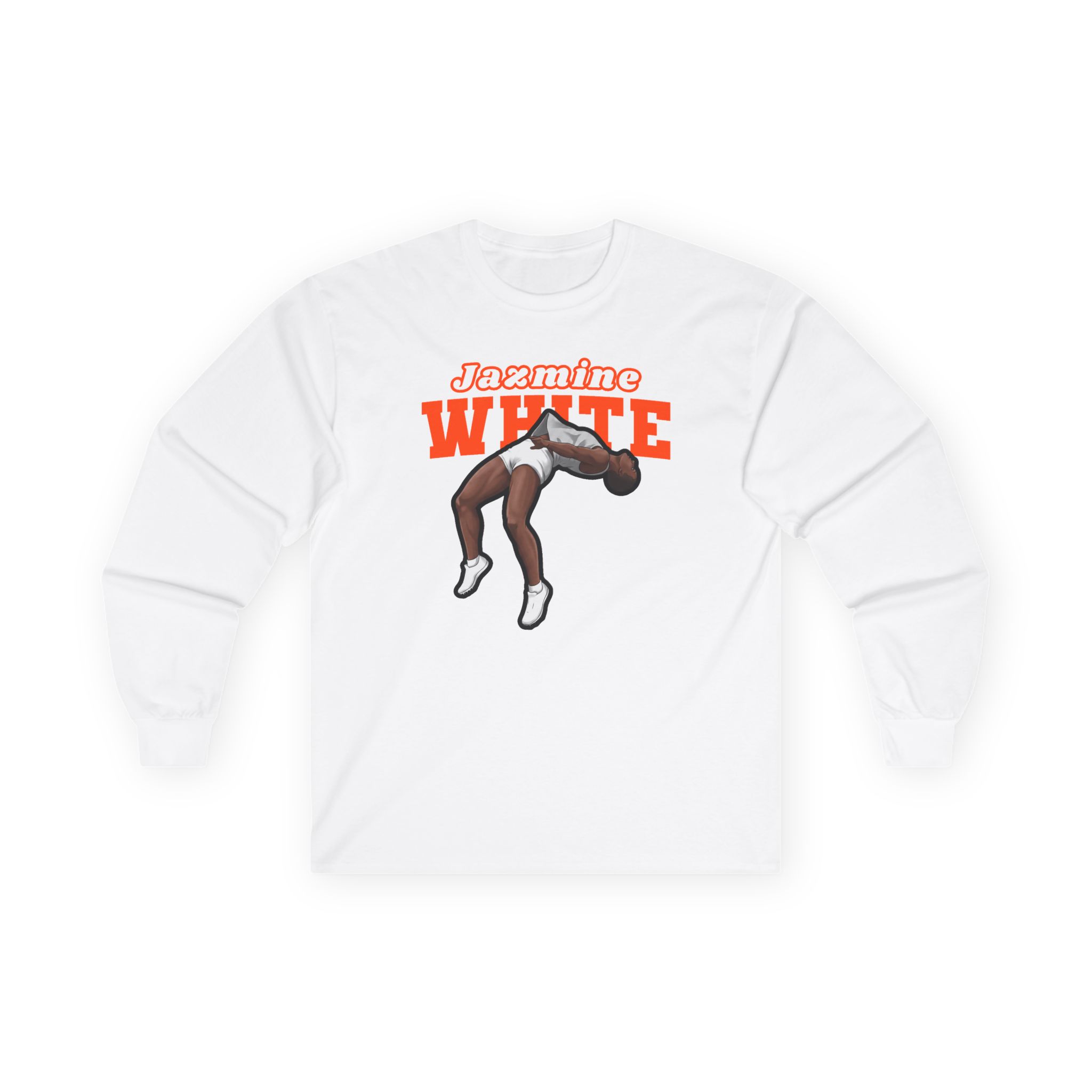 Long Sleeve Tee — character_name_arch in White