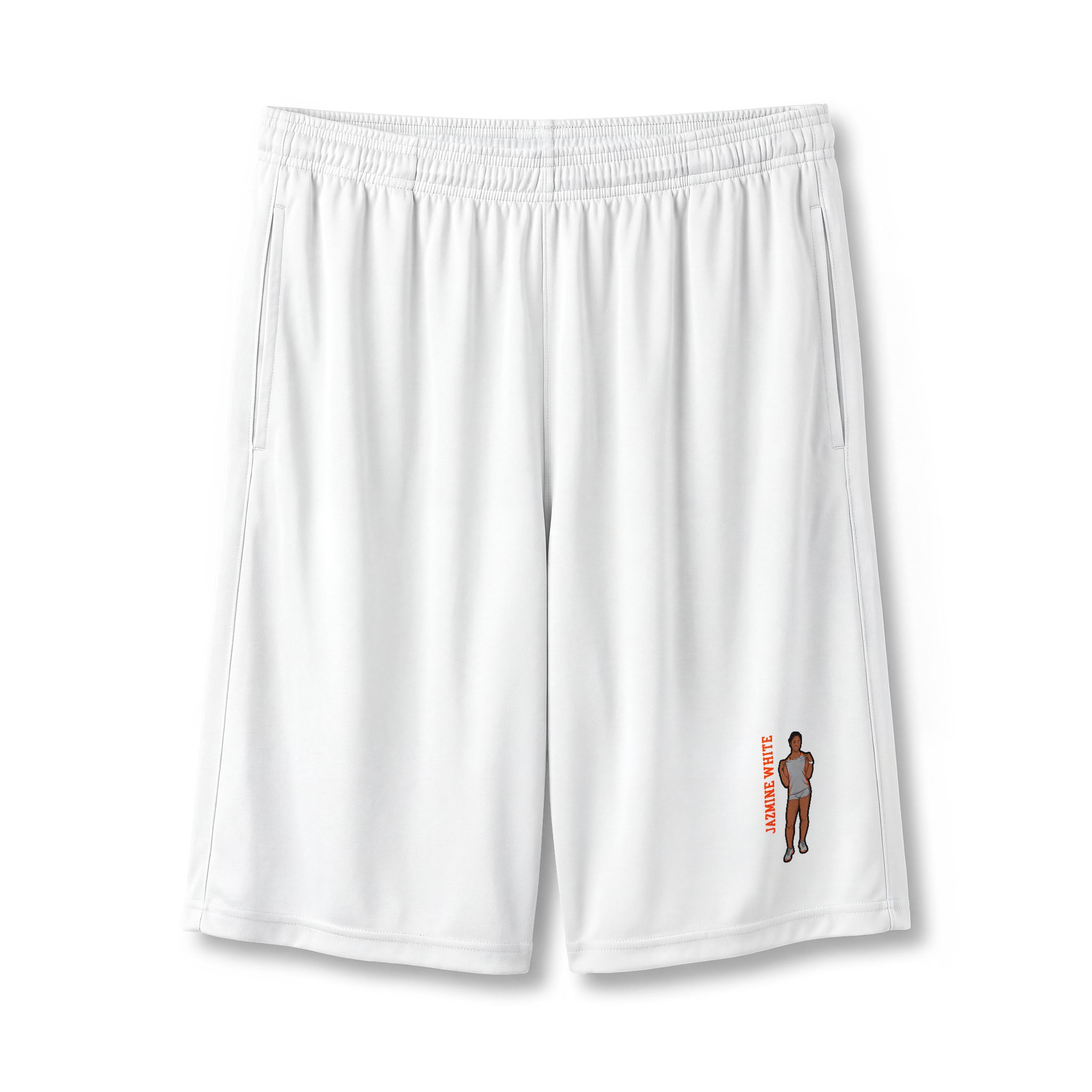 Shorts — character_name_vertical in White