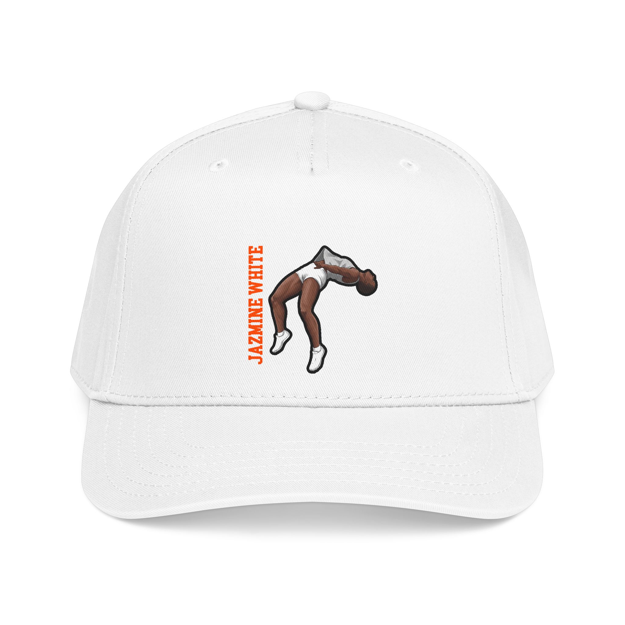 Baseball Cap — character_name_vertical in White
