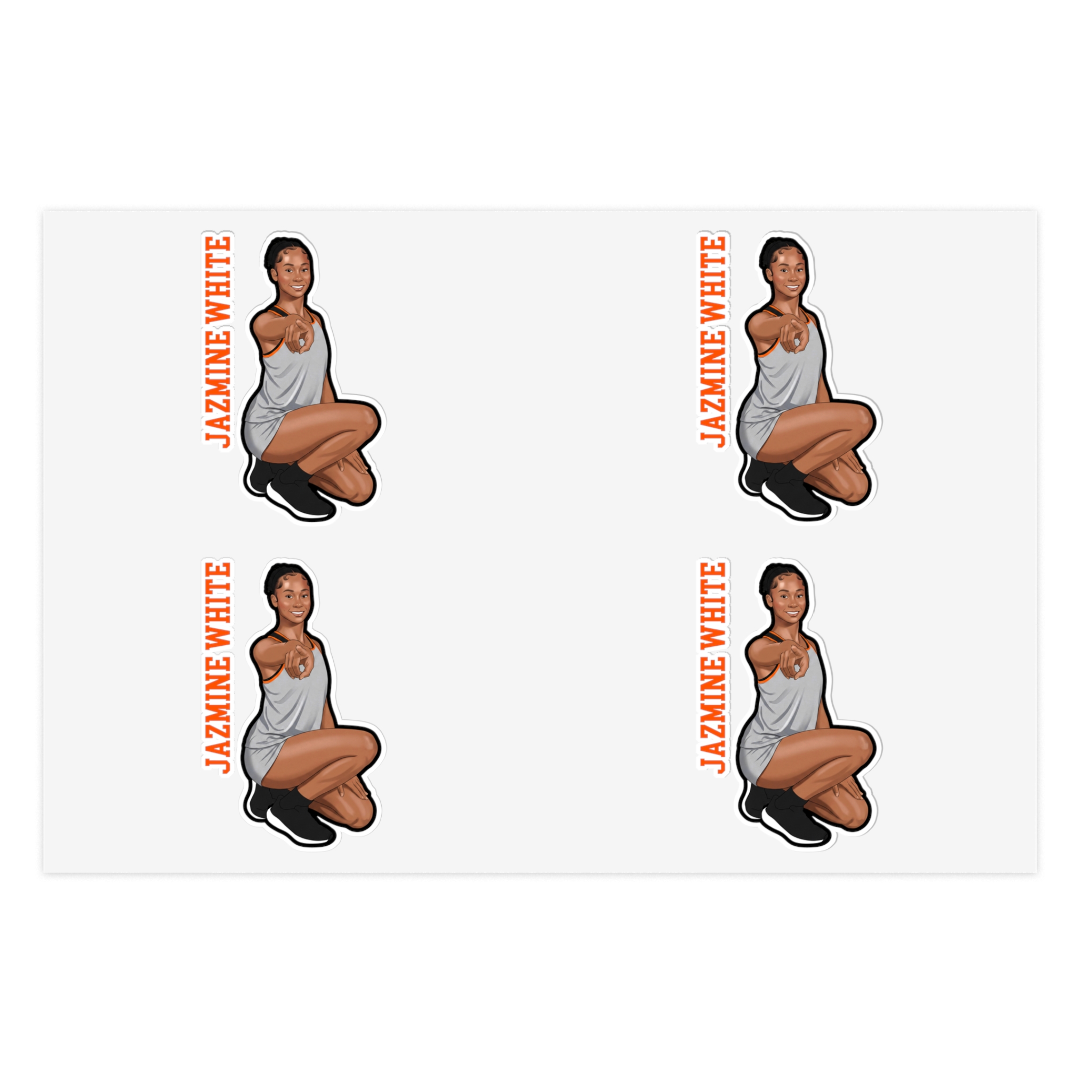 Sticker Sheet — character_name_vertical in Classic