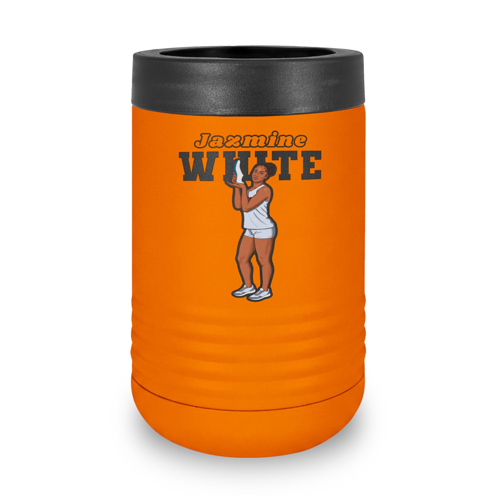 Stainless Can Cooler — character_name_arch in Orange