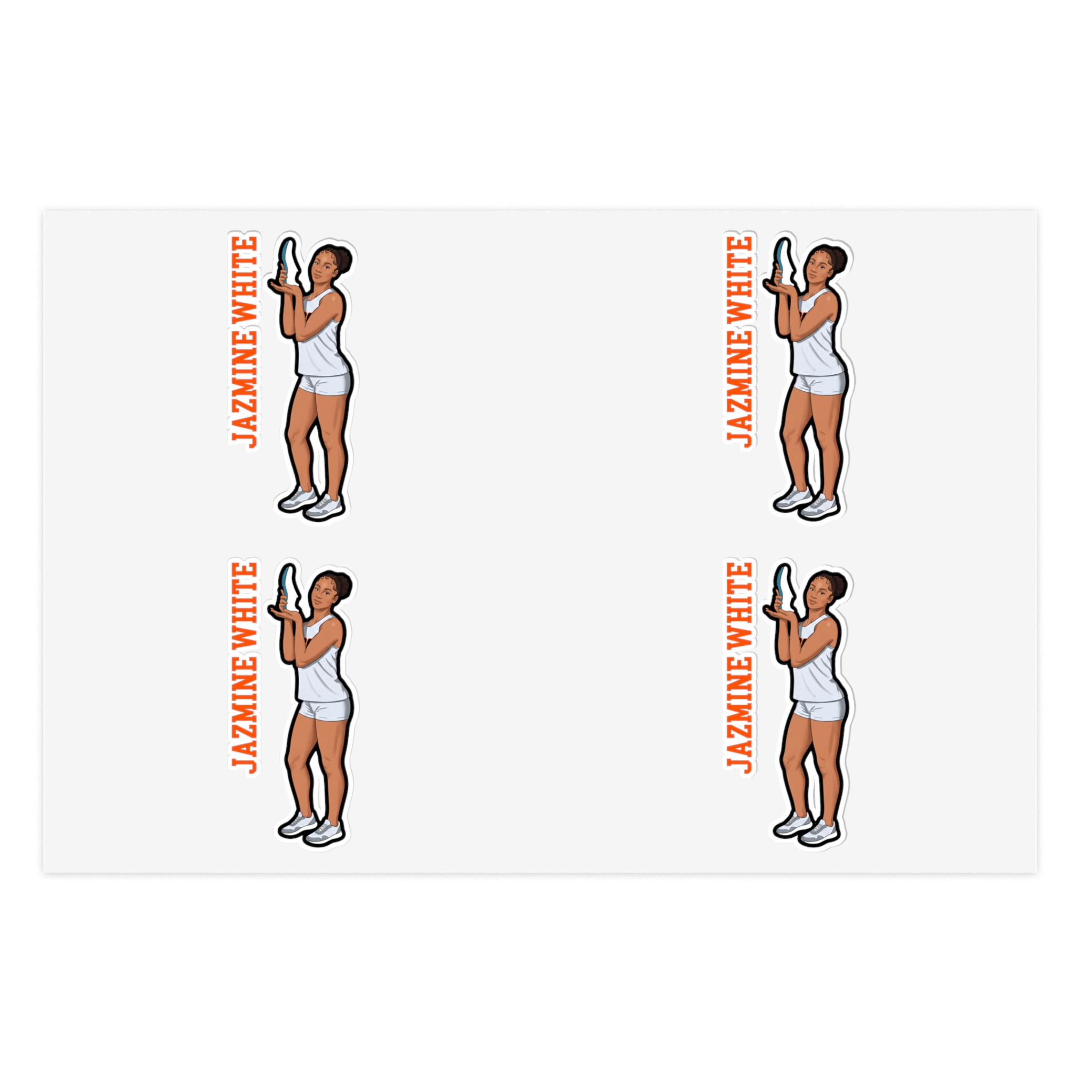 Sticker Sheet — character_name_vertical in Classic