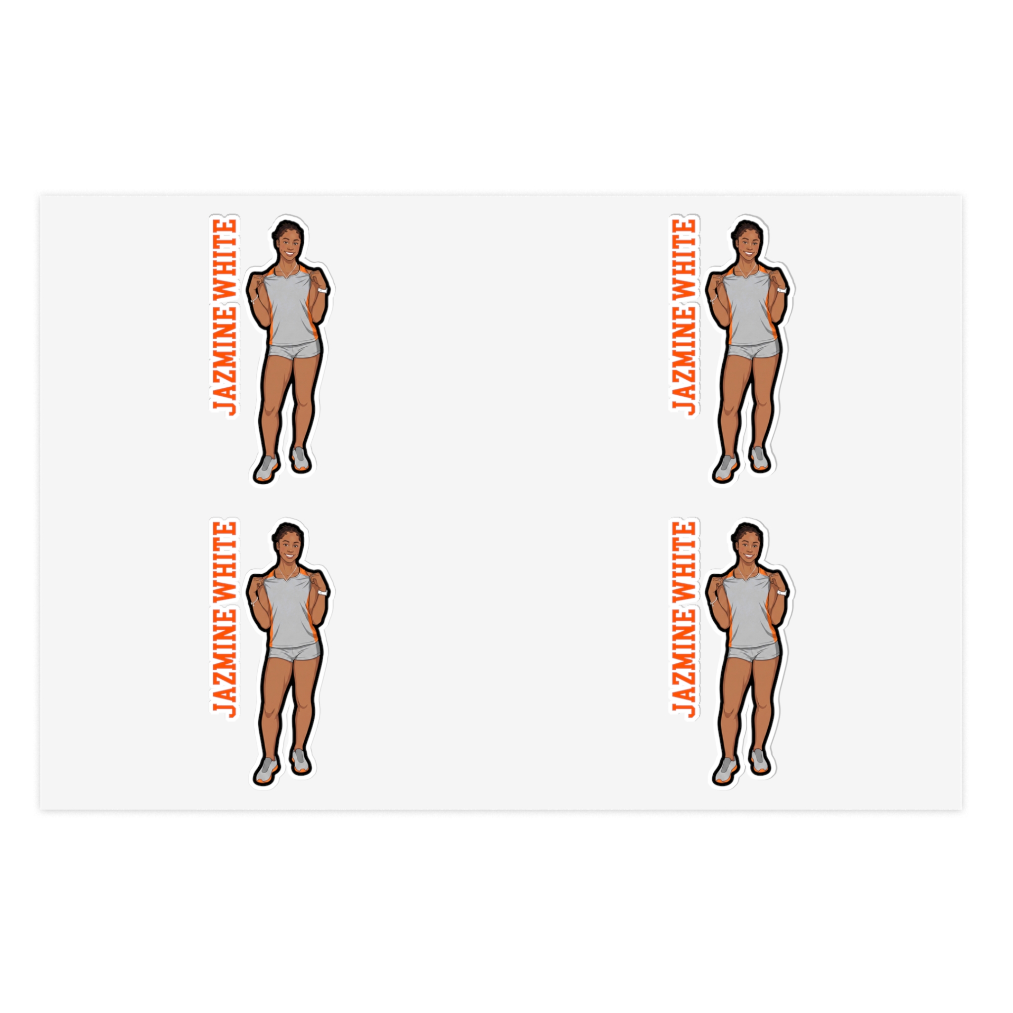 Sticker Sheet — character_name_vertical in Classic