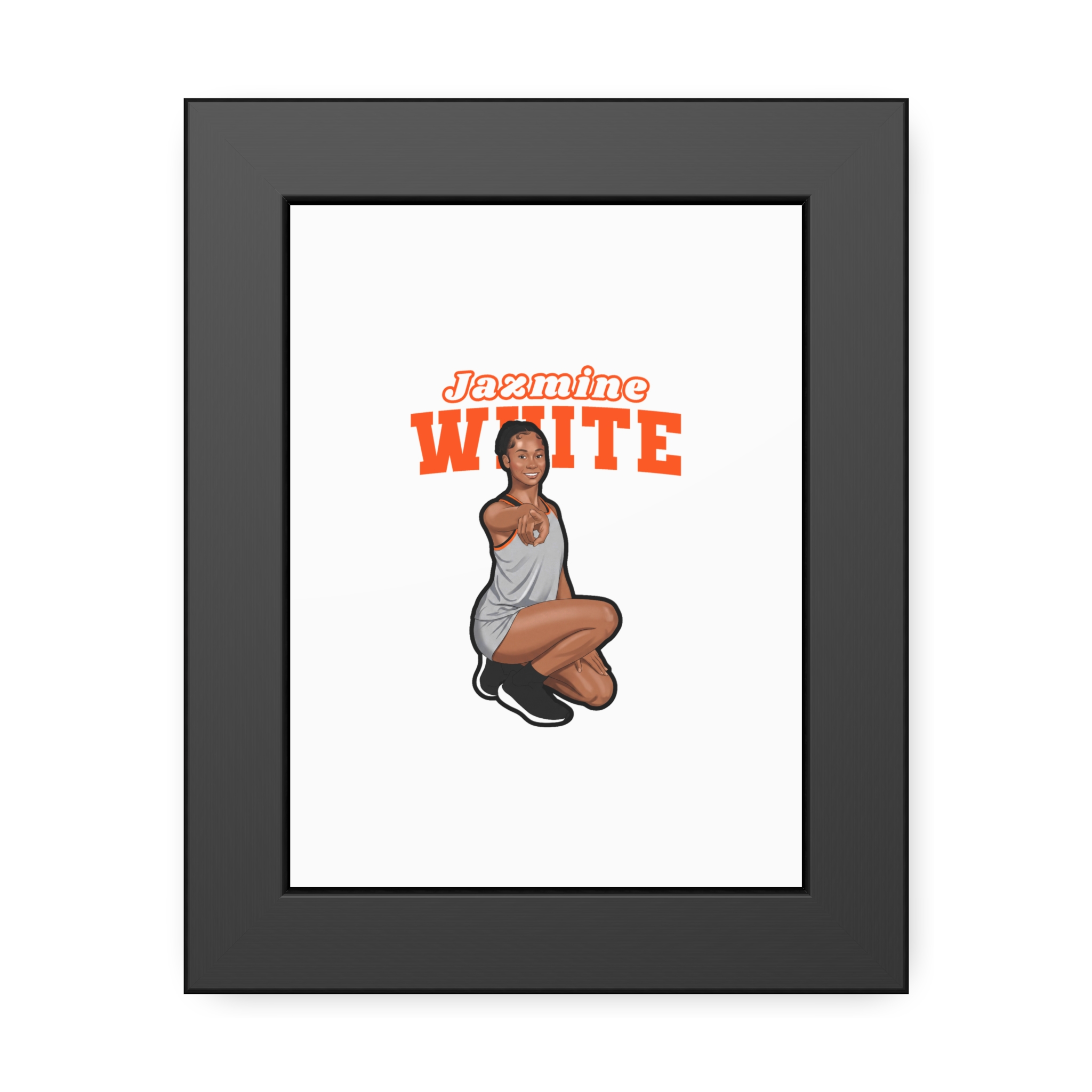 Framed Poster — character_name_arch in Black